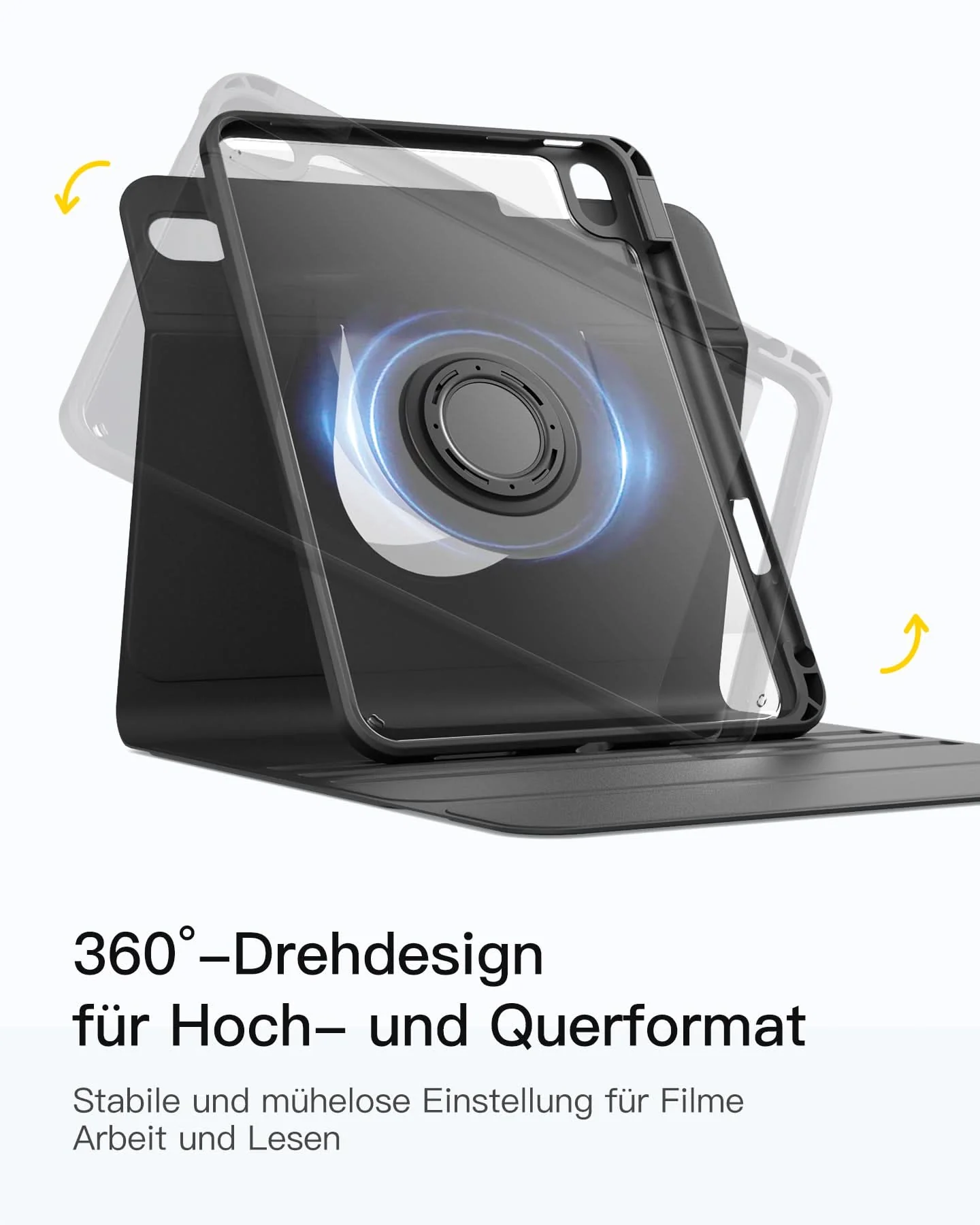 360°-Drehdesign Tastatur Hülle für iPad 11" (A16 2025), iPad 10.9" (10 Gen 2022), N0029 - Image 3