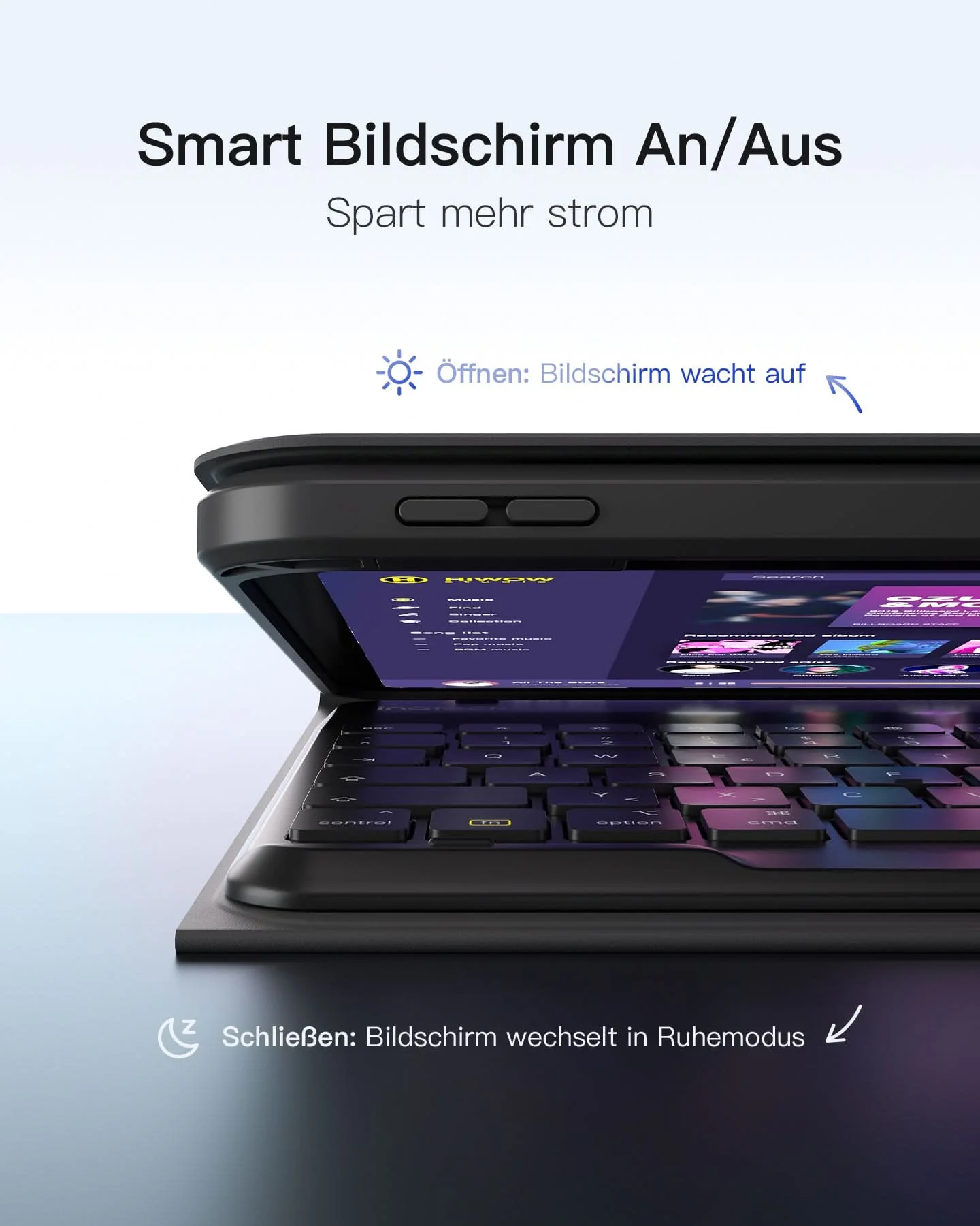 360°-Drehdesign Tastatur Hülle für iPad 11" (A16 2025), iPad 10.9" (10 Gen 2022), N0029 - Image 7