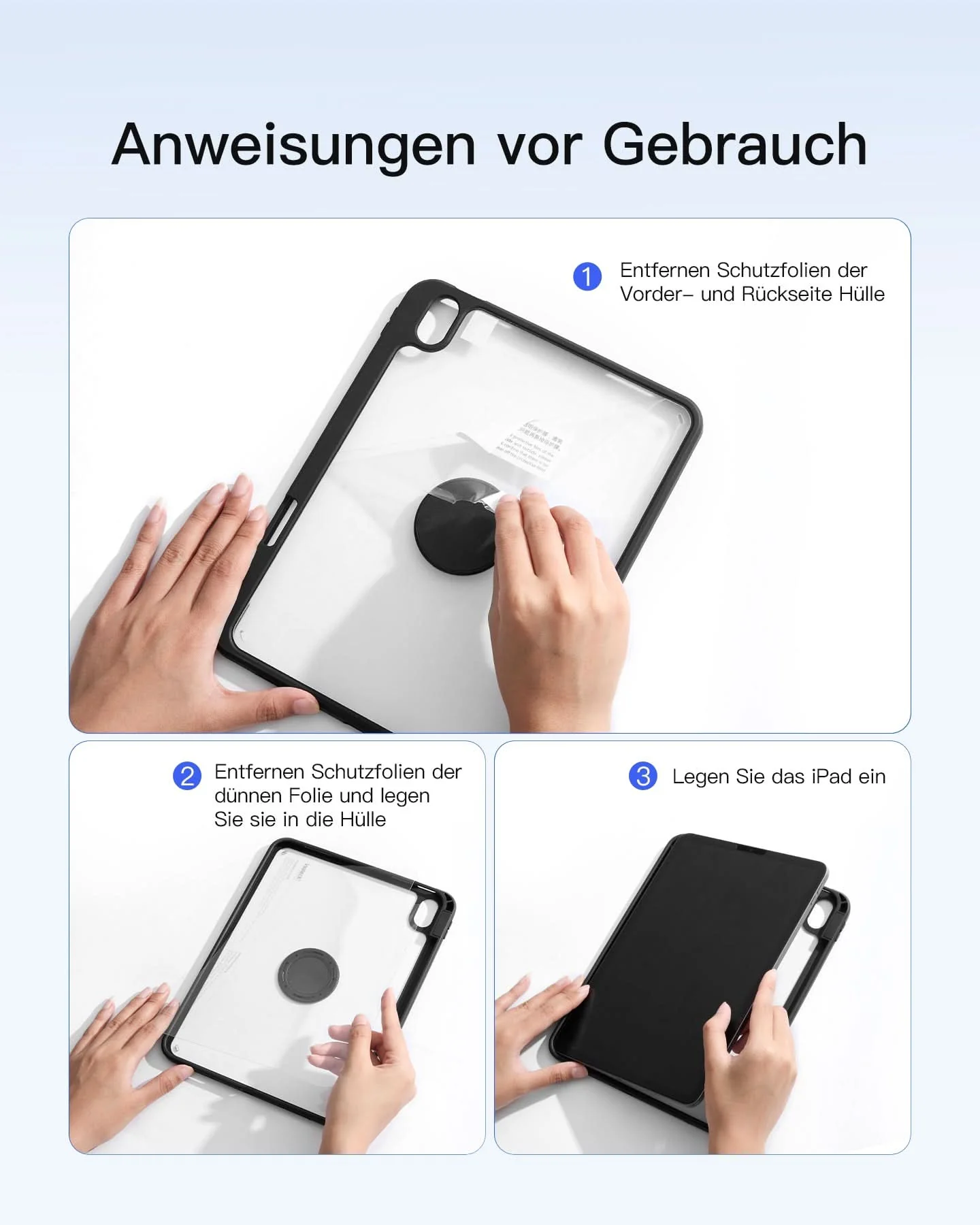 360°-Drehdesign Tastatur Hülle für iPad 11" (A16 2025), iPad 10.9" (10 Gen 2022), N0029 - Image 9