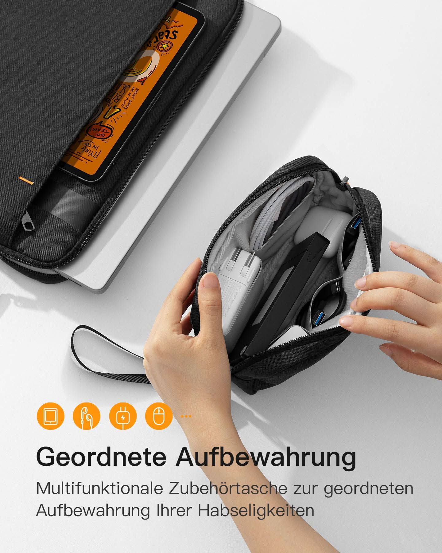 Edgekeeper 360° Professioneller Schutz Hülle für 13" MacBook, mit Zubehörtasche, LB01011 - Image 3