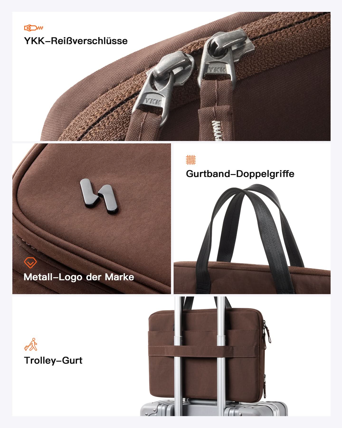 360° Rundumschutz Laptoptasche Große Kapazität Hülle Kompatibel mit 13" MacBook Air M4-M1 2025-2012, 14" MacBook Pro M5-M1 Pro/Max 2025-2021,LBT21 - Image 17