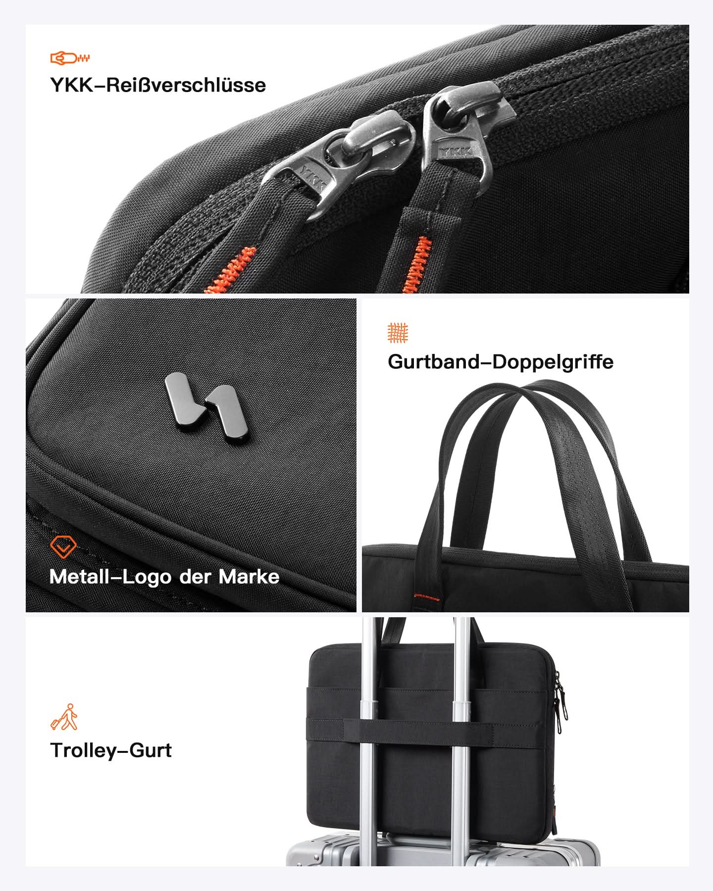 360° Rundumschutz Laptoptasche Große Kapazität Hülle Kompatibel mit 13" MacBook Air M4-M1 2025-2012, 14" MacBook Pro M5-M1 Pro/Max 2025-2021,LBT21 - Image 7