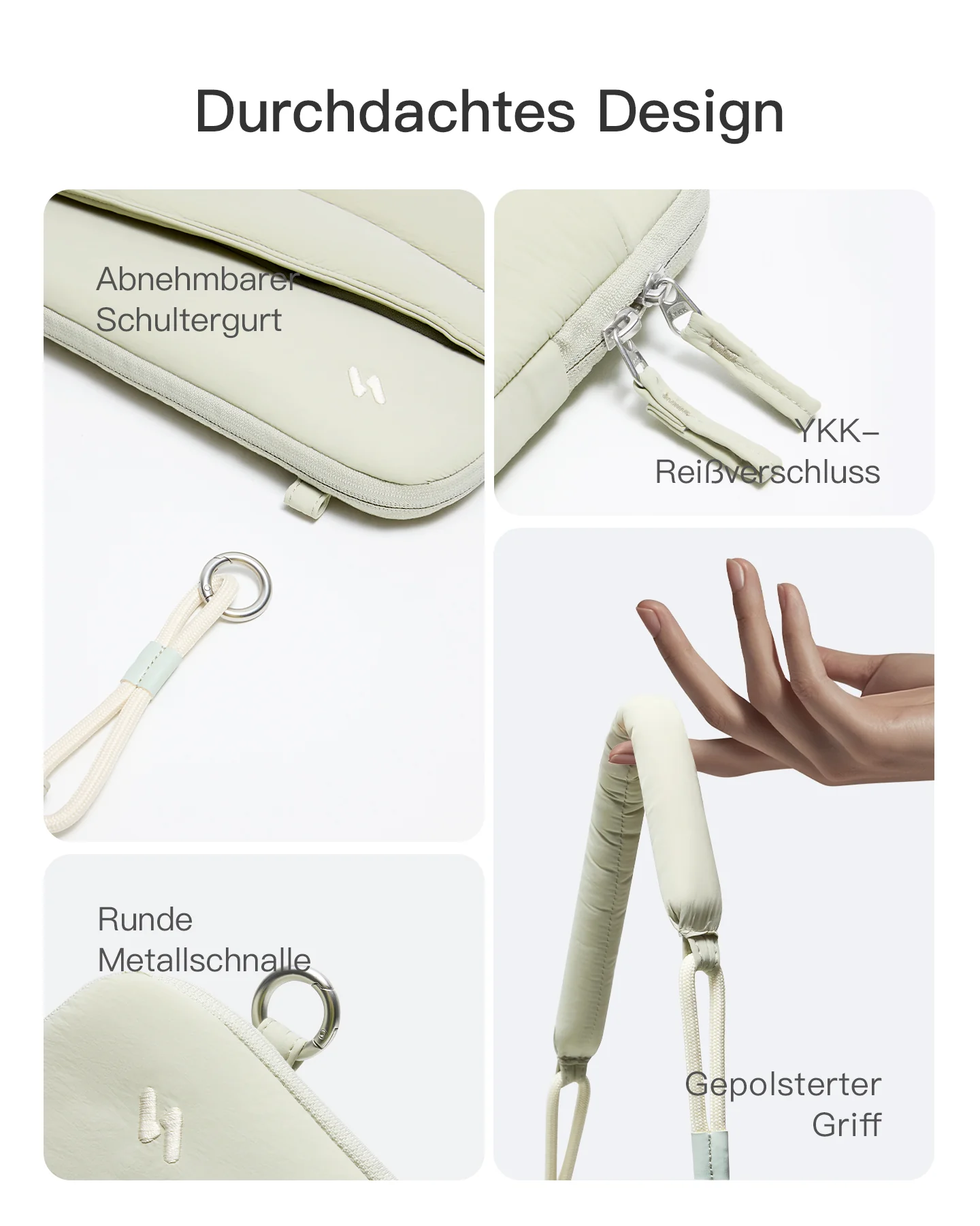 360° Schützende Laptop-Tasche, kompatibel mit 13/14 Zoll MacBook Pro/Air, LBW21 - Image 13