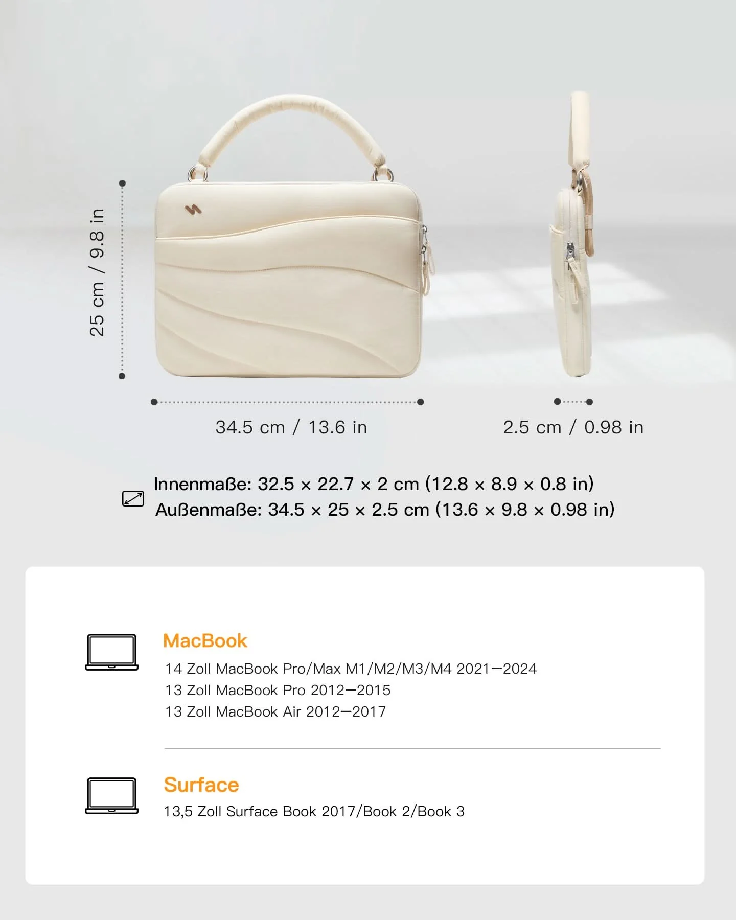 360° Schützende Laptop-Tasche, kompatibel mit 13/14 Zoll MacBook Pro/Air, LBW21 - Image 18