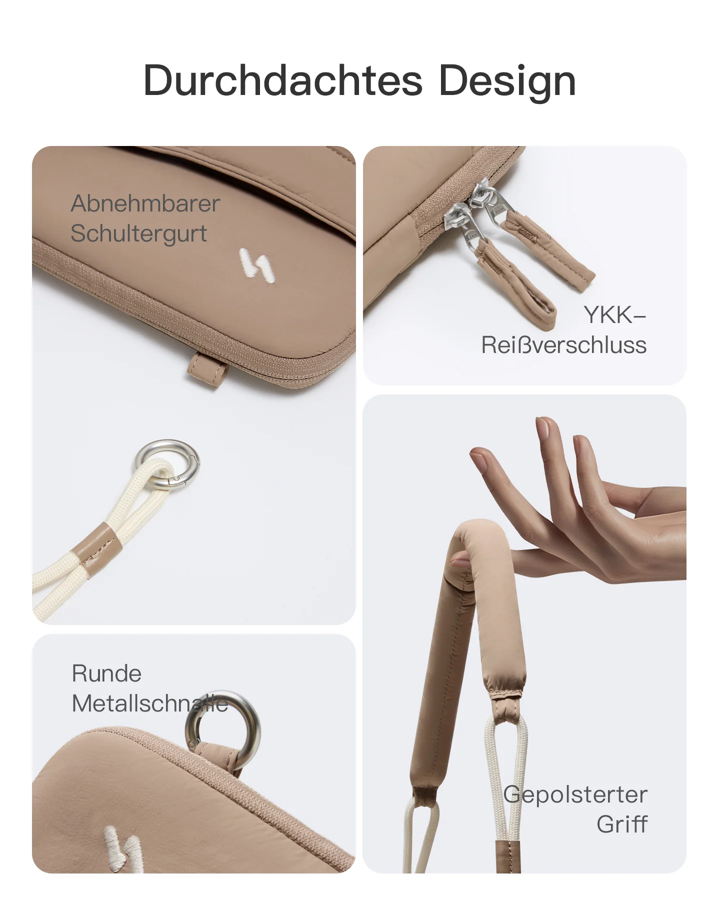 360° Schützende Laptop-Tasche, kompatibel mit 13/14 Zoll MacBook Pro/Air, LBW21 - Image 8