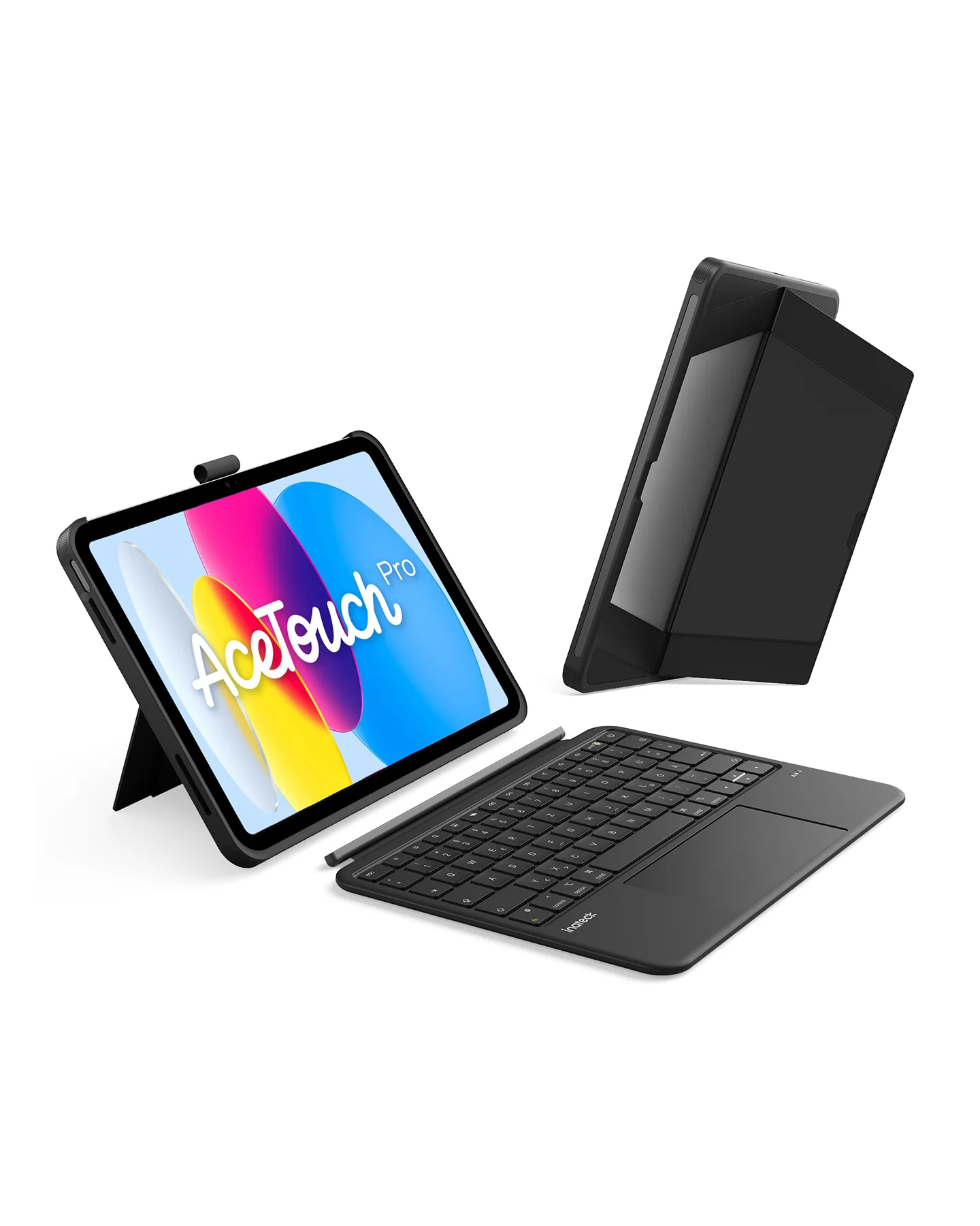 Abnehmbar Hülle mit Tastatur für iPad 11" A16 2025, iPad 10.9" 2022,mit Stifthalter, QWERTZ, AceTouch Pro, KB403-10 | Red Dot Design Award 2026 - Image 10