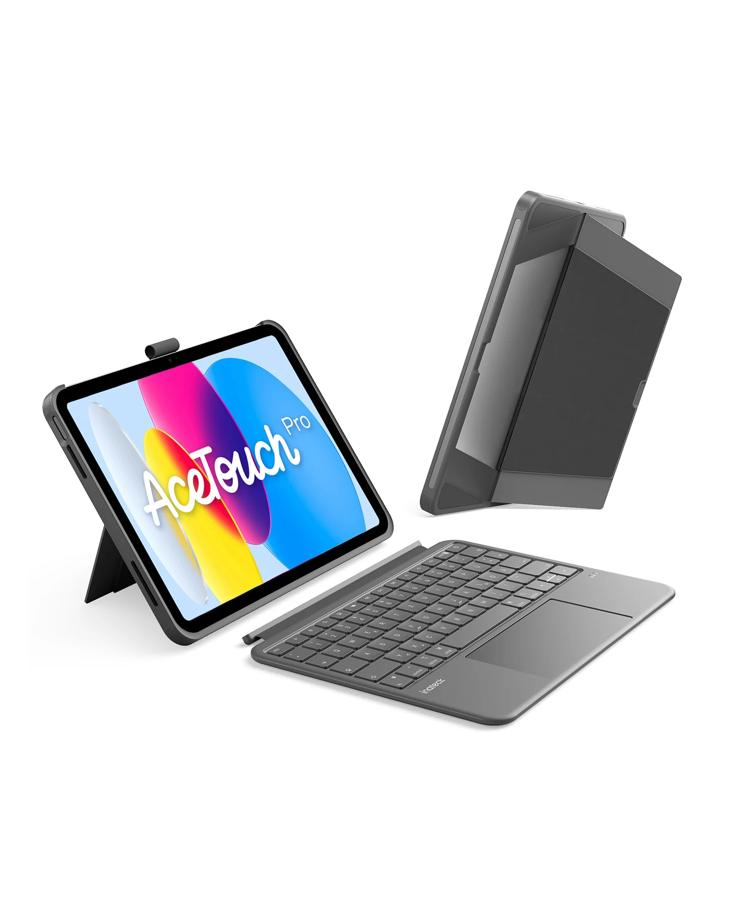 Abnehmbar Hülle mit Tastatur für iPad 11" A16 2025, iPad 10.9" 2022,mit Stifthalter, QWERTZ, AceTouch Pro, KB403-10 | Red Dot Design Award 2026 - Image 12