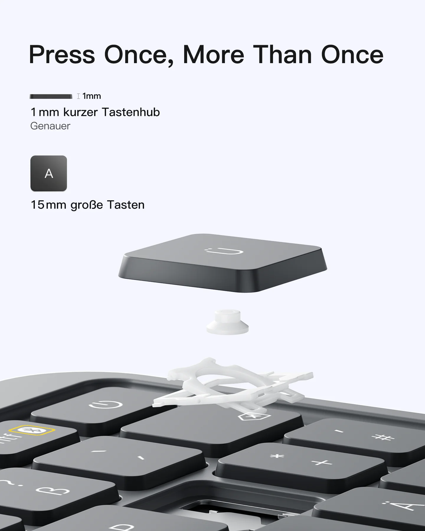 Abnehmbar Hülle mit Tastatur für iPad 11" A16 2025, iPad 10.9" 2022,mit Stifthalter, QWERTZ, AceTouch Pro, KB403-10 | Red Dot Design Award 2026 - Image 21