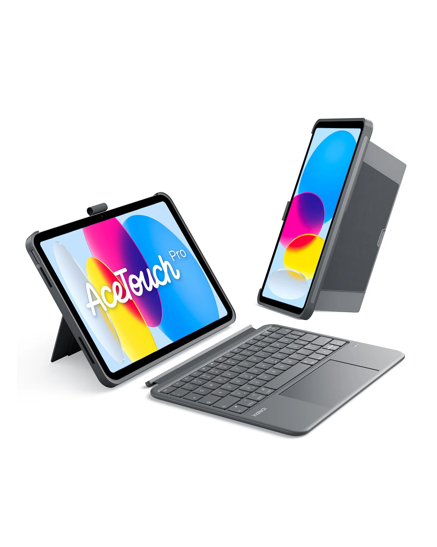 Abnehmbar Hülle mit Tastatur für iPad 11" A16 2025, iPad 10.9" 2022,mit Stifthalter, QWERTZ, AceTouch Pro, KB403-10 | Red Dot Design Award 2026 - Image 23