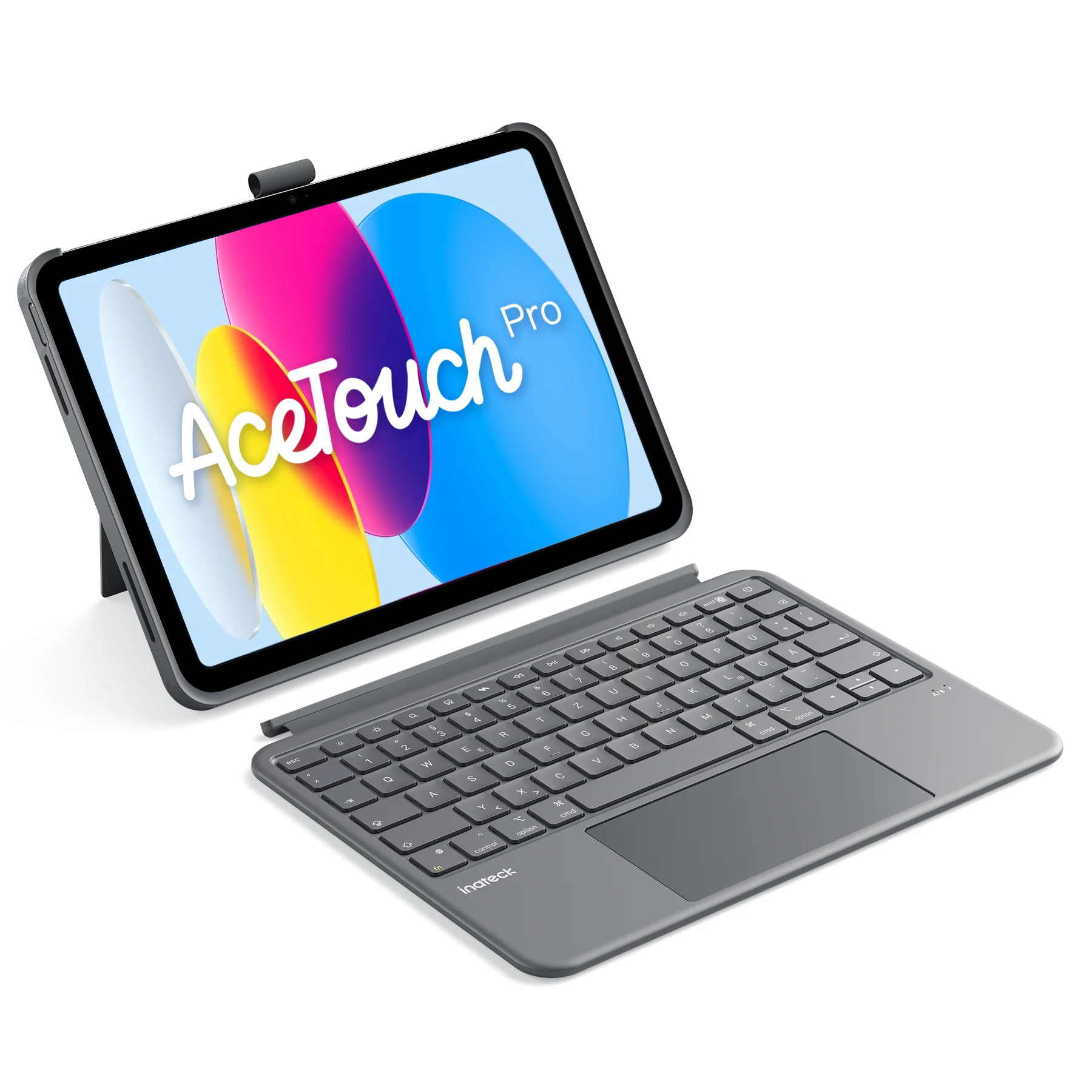 Abnehmbar Hülle mit Tastatur für iPad 11" A16 2025, iPad 10.9" 2022,mit Stifthalter, QWERTZ, AceTouch Pro, KB403-10 | Red Dot Design Award 2026 - Image 24