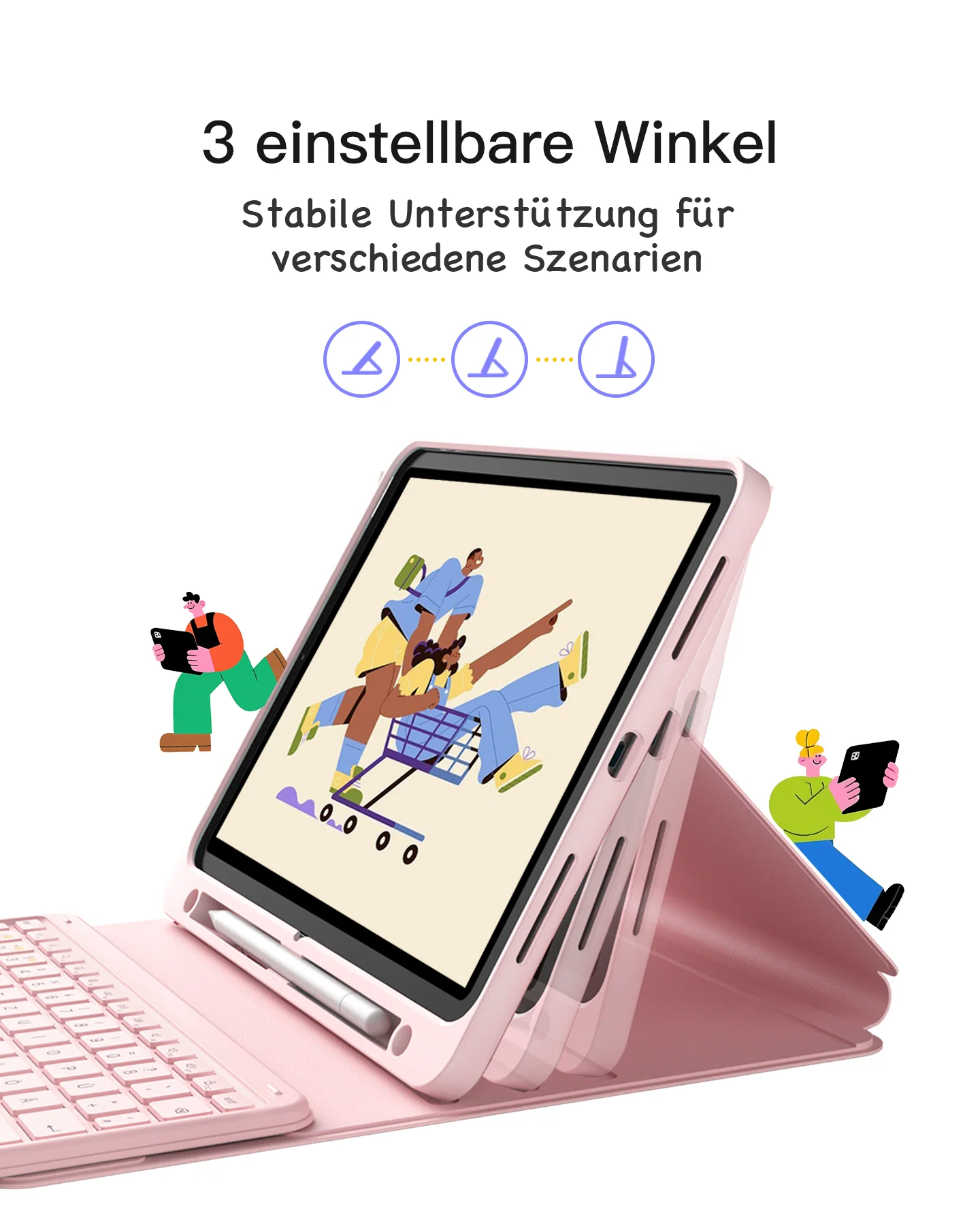 Abnehmbar Tastatur für iPad 11" A16 (2025), iPad Air 11" M4/M3/M2 (2026/2025/2024), iPad Air 10.9" 5/4, iPad Pro 11" 4/3/2/1, KB002 - Image 22