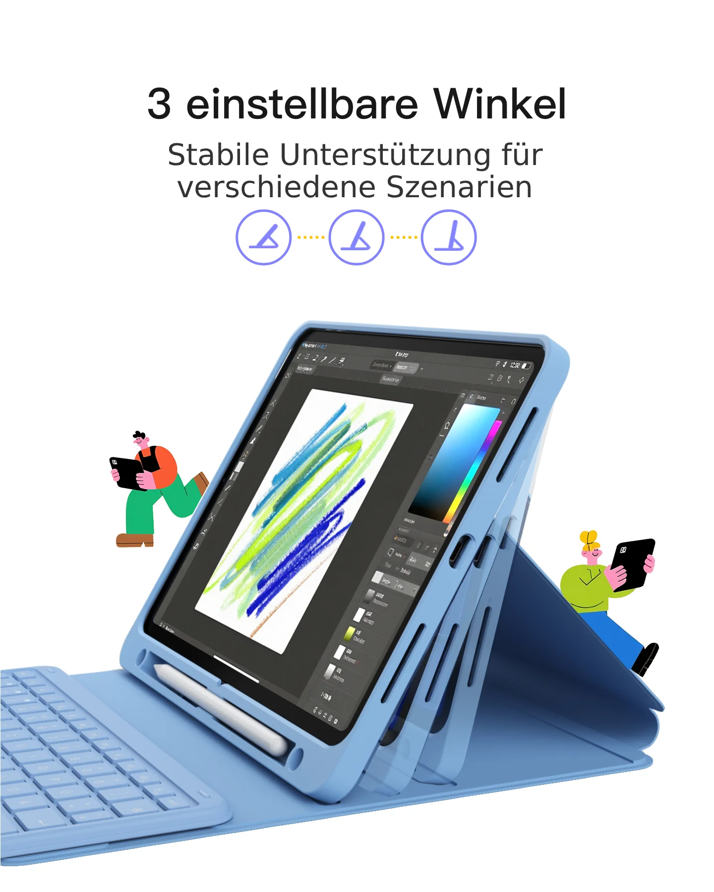 Abnehmbar Tastatur für iPad 11" A16 (2025), iPad Air 11" M4/M3/M2 (2026/2025/2024), iPad Air 10.9" 5/4, iPad Pro 11" 4/3/2/1, KB002 - Image 30