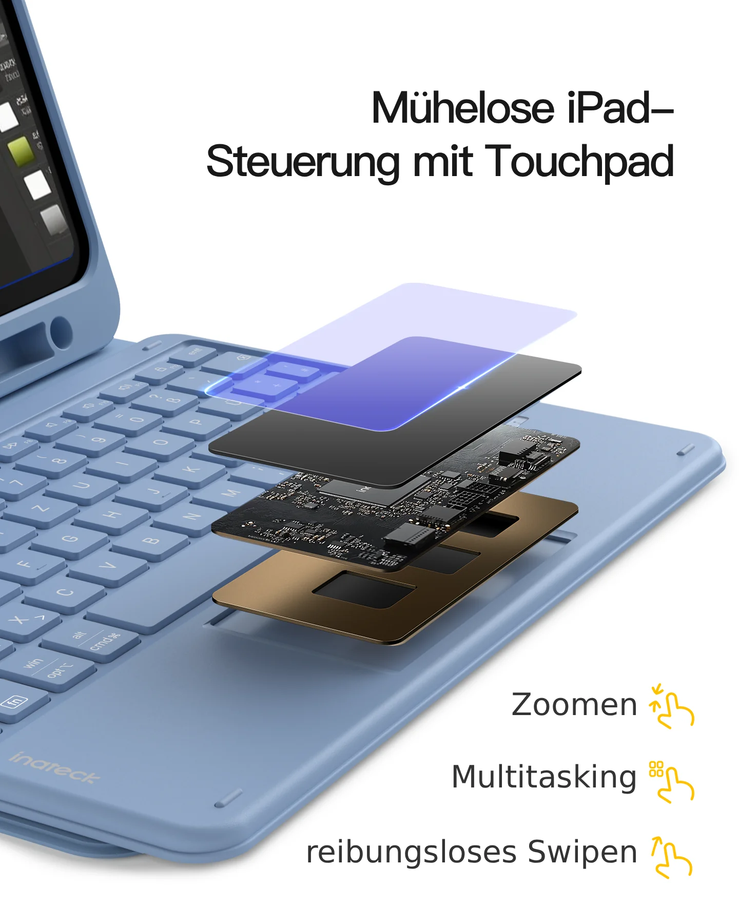 Abnehmbar Tastatur für iPad 11" A16 (2025), iPad Air 11" M4/M3/M2 (2026/2025/2024), iPad Air 10.9" 5/4, iPad Pro 11" 4/3/2/1, KB002 - Image 32