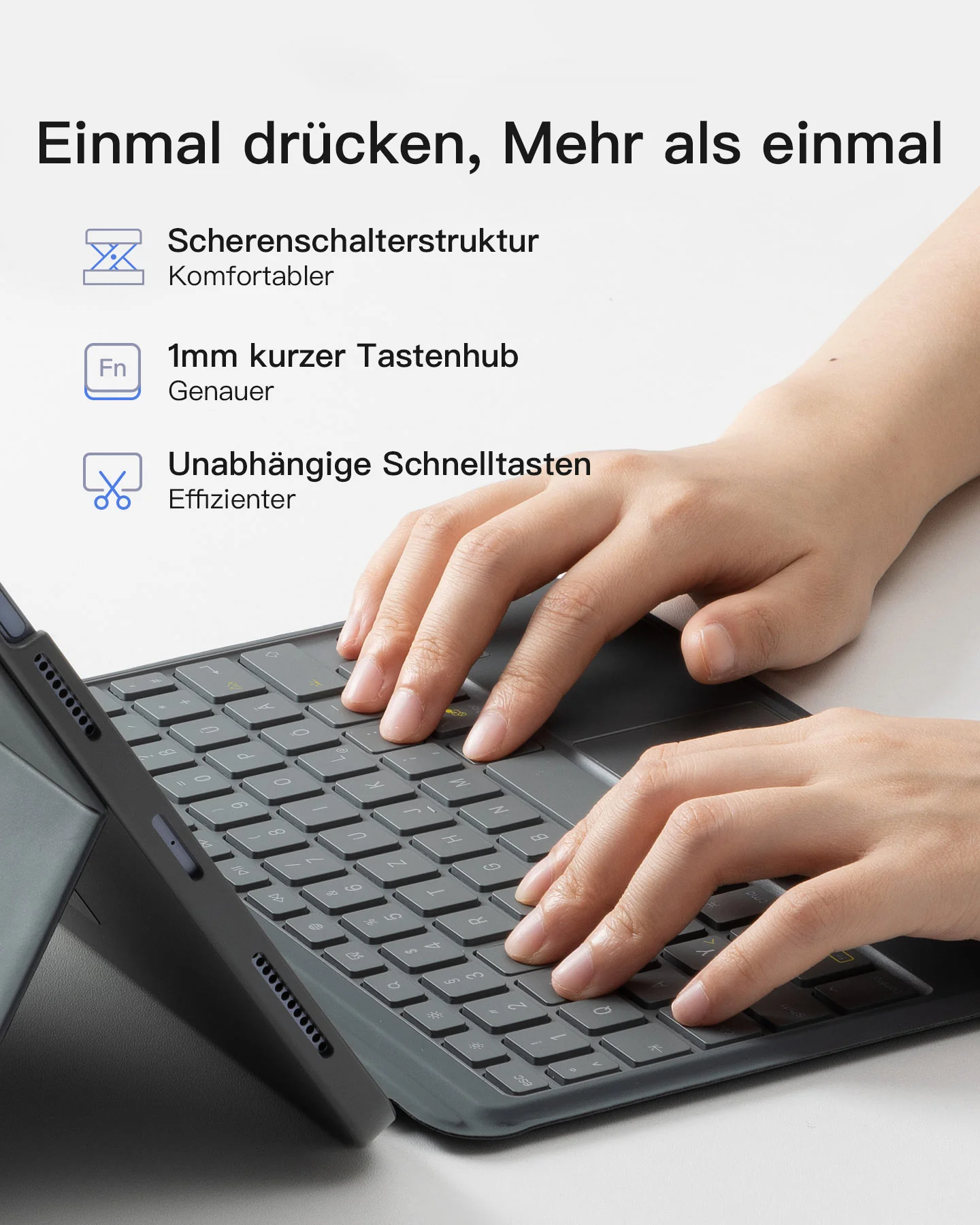 Abnehmbar Tastatur für iPad Pro 11 (M4 2024), KB04111-11 - Image 6