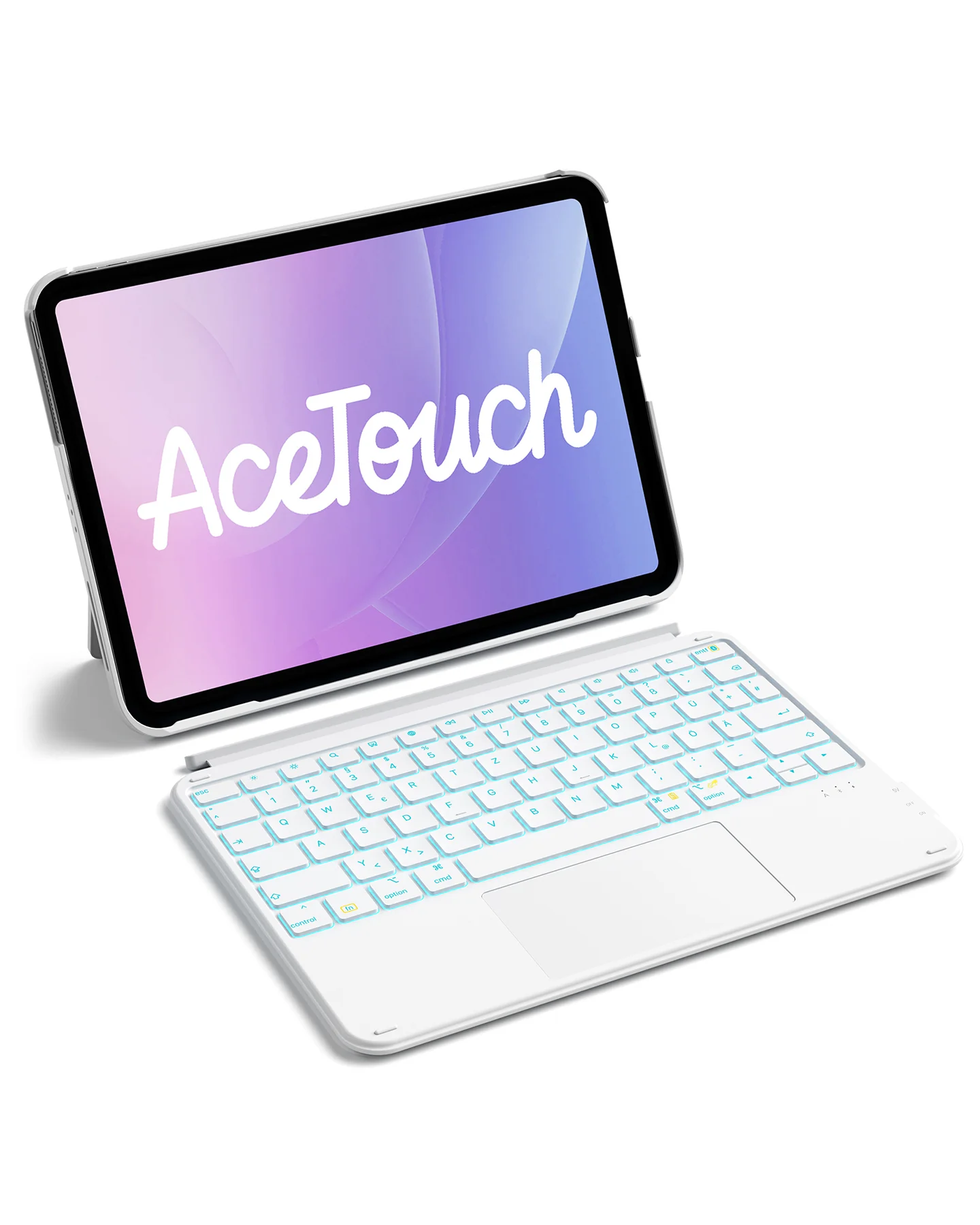Abnehmbare Tastatur mit RGB-Beleuchtung für iPad 11/10 Gen A16 2025 11", iPad Air 11" (2026/2025), iPad Air 5/4, iPad Pro 11" 4/3/2/1, AceTouch, KB04122-RGB - Image 12