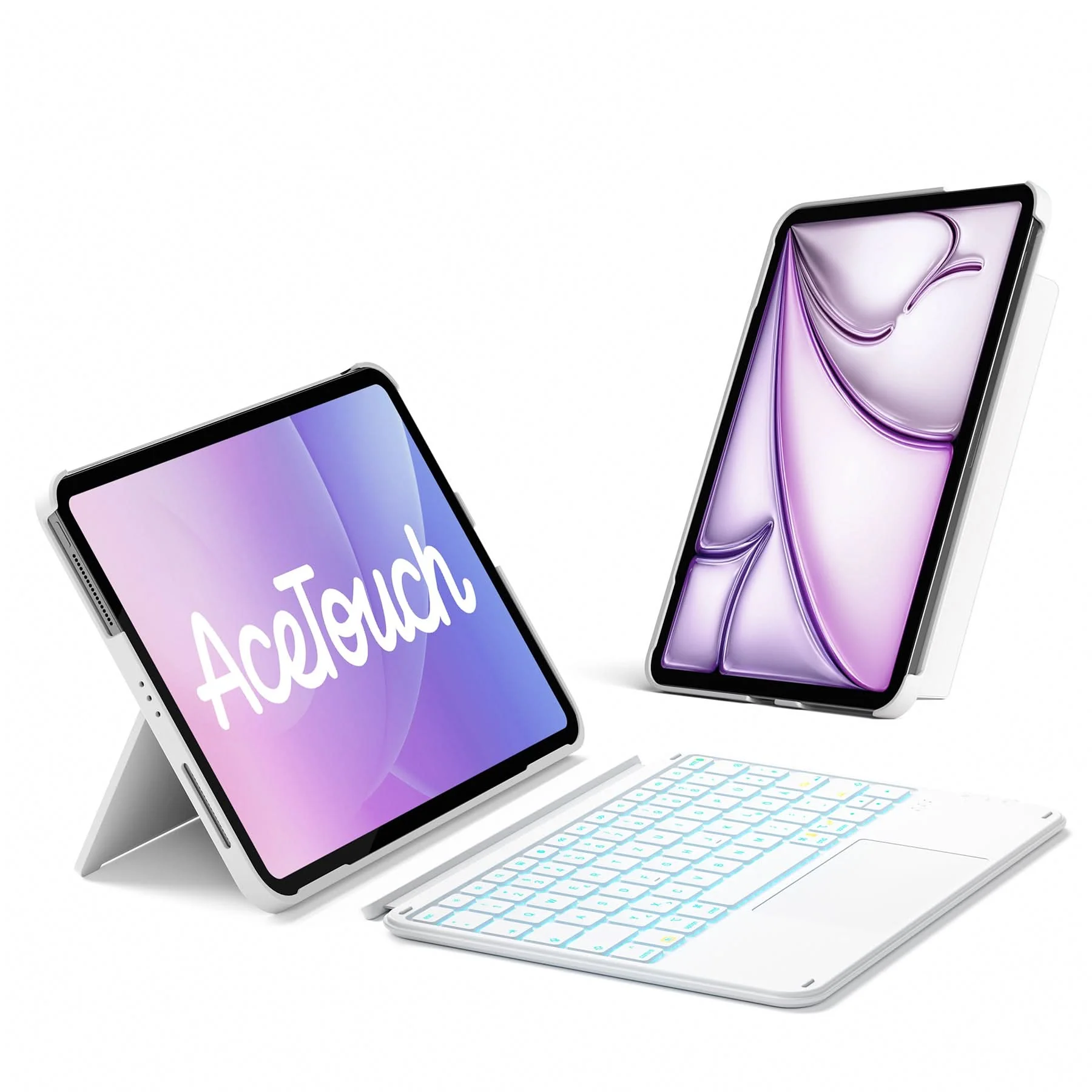 Abnehmbare Tastatur mit RGB-Beleuchtung für iPad 11/10 Gen A16 2025 11", iPad Air 11" (2026/2025), iPad Air 5/4, iPad Pro 11" 4/3/2/1, AceTouch, KB04122-RGB - Image 13