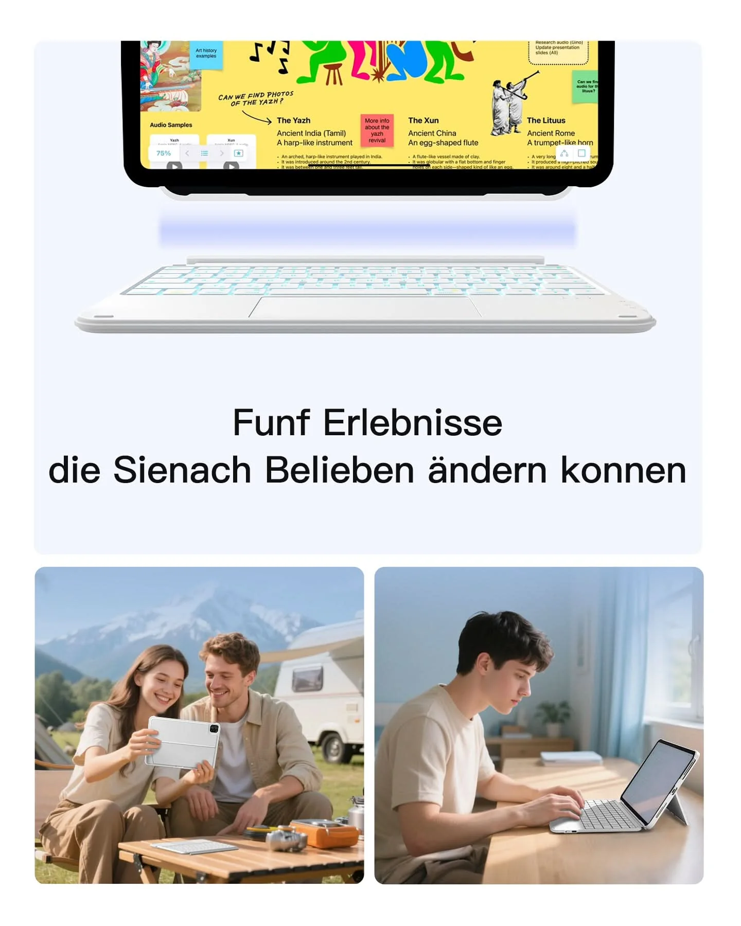 Abnehmbare Tastatur mit RGB-Beleuchtung für iPad 11/10 Gen A16 2025 11", iPad Air 11" (2026/2025), iPad Air 5/4, iPad Pro 11" 4/3/2/1, AceTouch, KB04122-RGB - Image 17