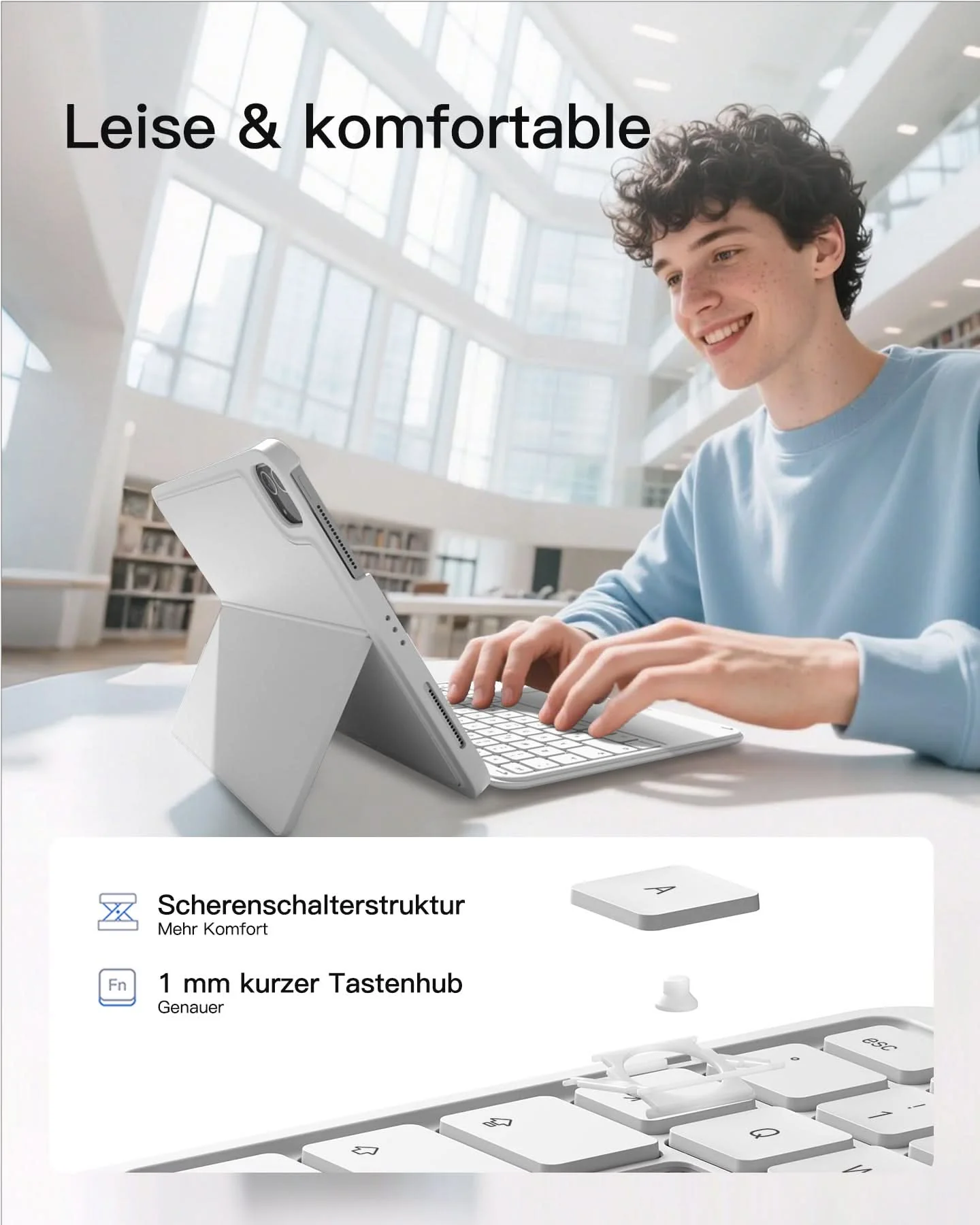 Abnehmbare Tastatur mit RGB-Beleuchtung für iPad 11/10 Gen A16 2025 11", iPad Air 11" (2026/2025), iPad Air 5/4, iPad Pro 11" 4/3/2/1, AceTouch, KB04122-RGB - Image 20