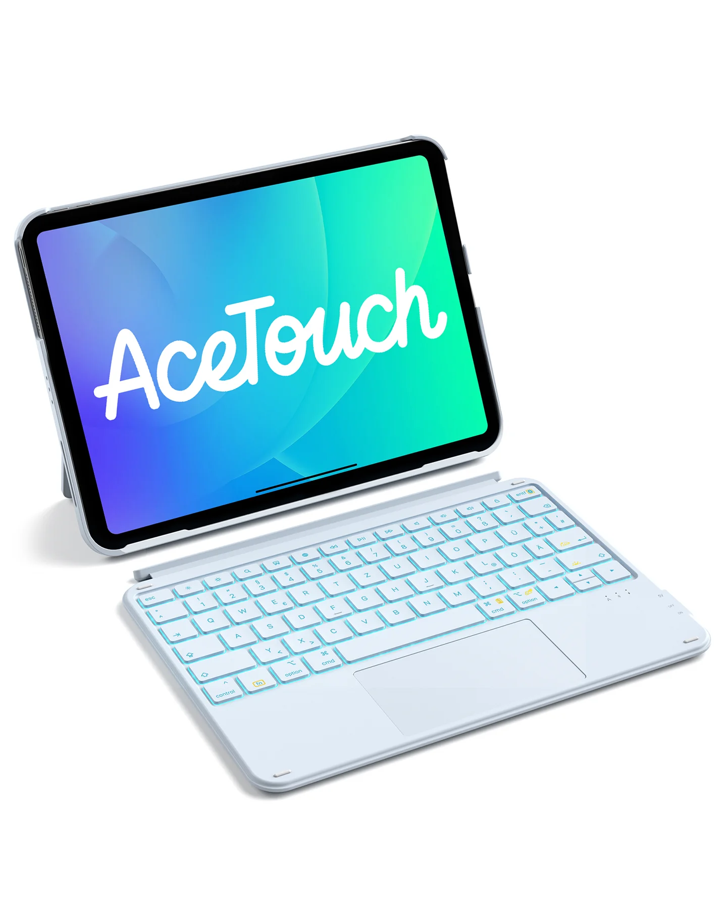 Abnehmbare Tastatur mit RGB-Beleuchtung für iPad 11/10 Gen A16 2025 11", iPad Air 11" (2026/2025), iPad Air 5/4, iPad Pro 11" 4/3/2/1, AceTouch, KB04122-RGB - Image 23