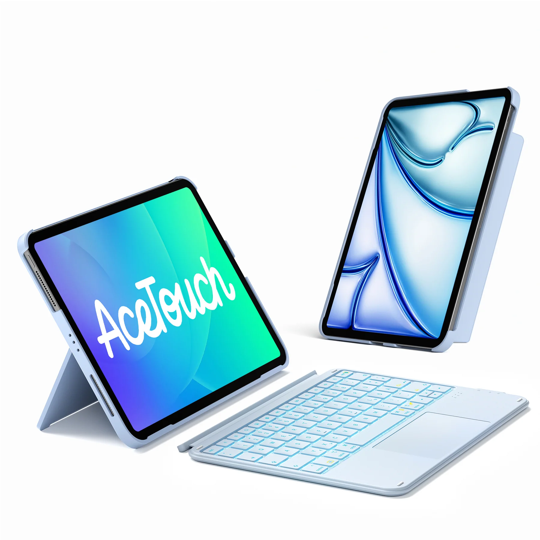 Abnehmbare Tastatur mit RGB-Beleuchtung für iPad 11/10 Gen A16 2025 11", iPad Air 11" (2026/2025), iPad Air 5/4, iPad Pro 11" 4/3/2/1, AceTouch, KB04122-RGB - Image 24