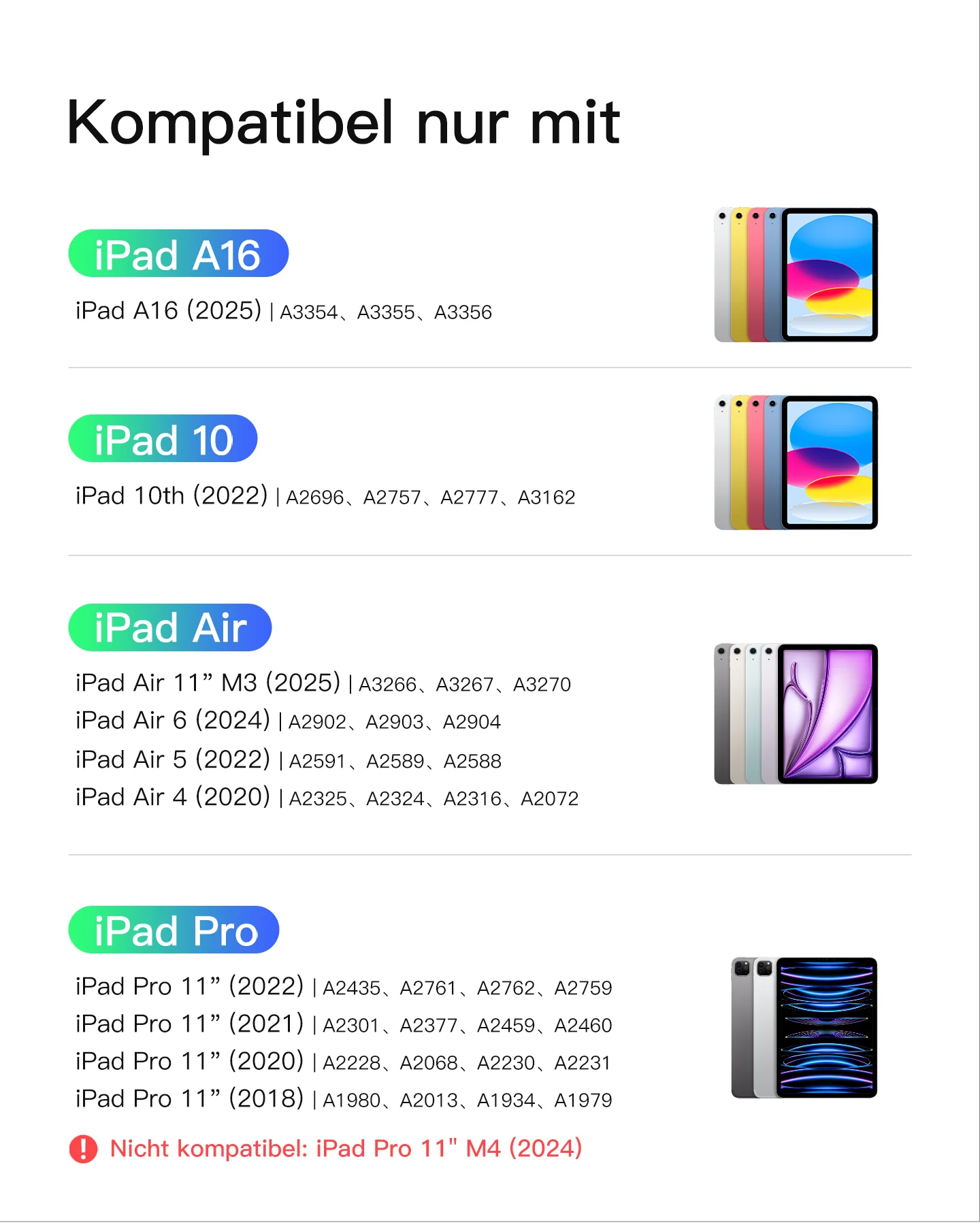 Abnehmbare Tastatur mit RGB-Beleuchtung für iPad 11/10 Gen A16 2025 11", iPad Air 11" (2026/2025), iPad Air 5/4, iPad Pro 11" 4/3/2/1, AceTouch, KB04122-RGB - Image 25