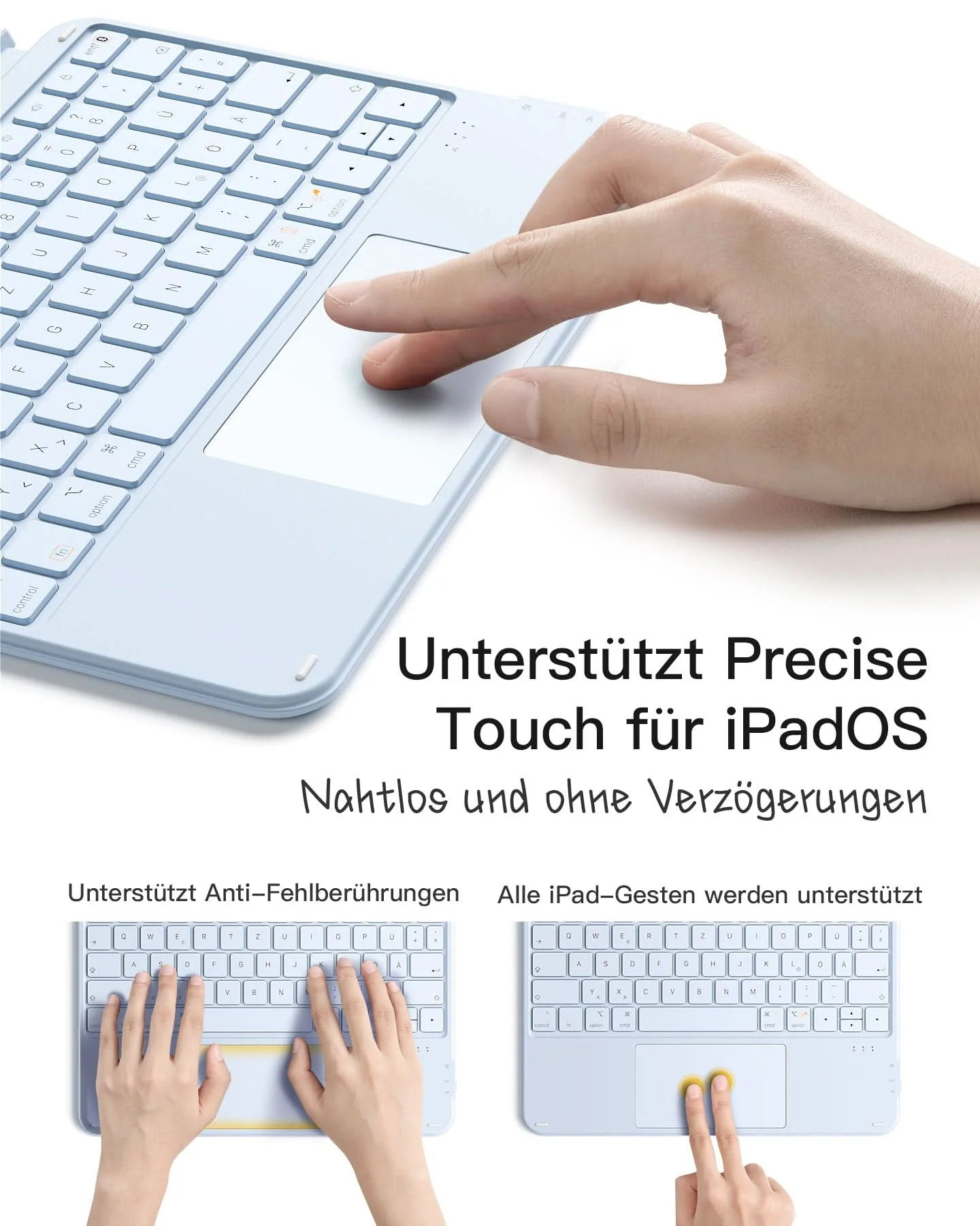 Ultraleicht Tastatur für iPad 11" (A16 2025), iPad 10, iPad Air 11" M4/M3/M2 (2026/2025/2024), iPad Air 5/4, iPad Pro 11" 4/3/2/1, QWERTZ, Acetouch, KB04122 - Image 13