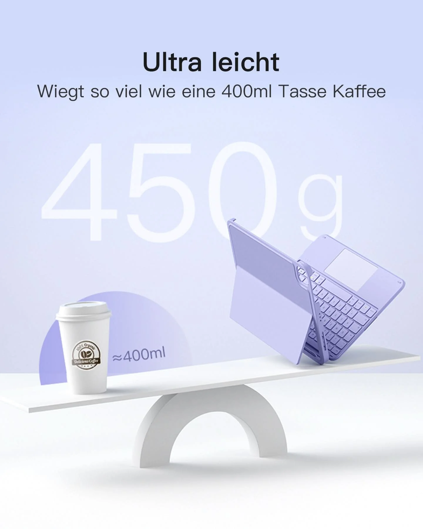 Ultraleicht Tastatur für iPad 11" (A16 2025), iPad 10, iPad Air 11" M4/M3/M2 (2026/2025/2024), iPad Air 5/4, iPad Pro 11" 4/3/2/1, QWERTZ, Acetouch, KB04122 - Image 19