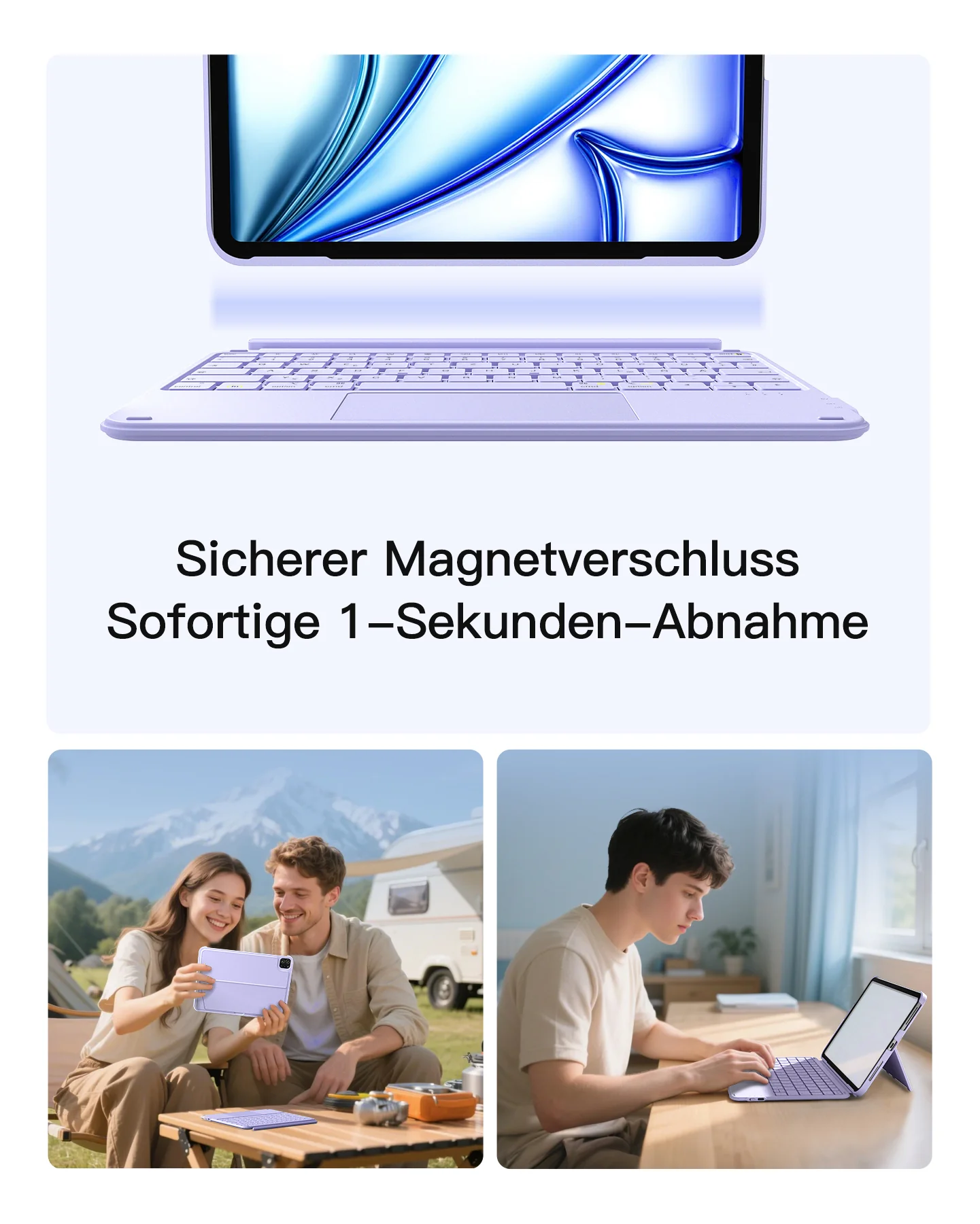 Ultraleicht Tastatur für iPad 11" (A16 2025), iPad 10, iPad Air 11" M4/M3/M2 (2026/2025/2024), iPad Air 5/4, iPad Pro 11" 4/3/2/1, QWERTZ, Acetouch, KB04122 - Image 23