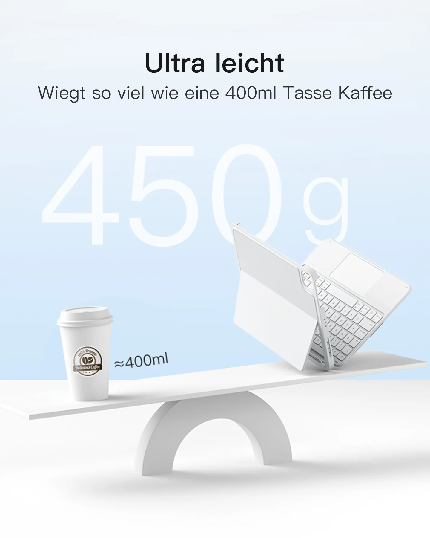 Ultraleicht Tastatur für iPad 11" (A16 2025), iPad 10, iPad Air 11" M4/M3/M2 (2026/2025/2024), iPad Air 5/4, iPad Pro 11" 4/3/2/1, QWERTZ, Acetouch, KB04122 - Image 26
