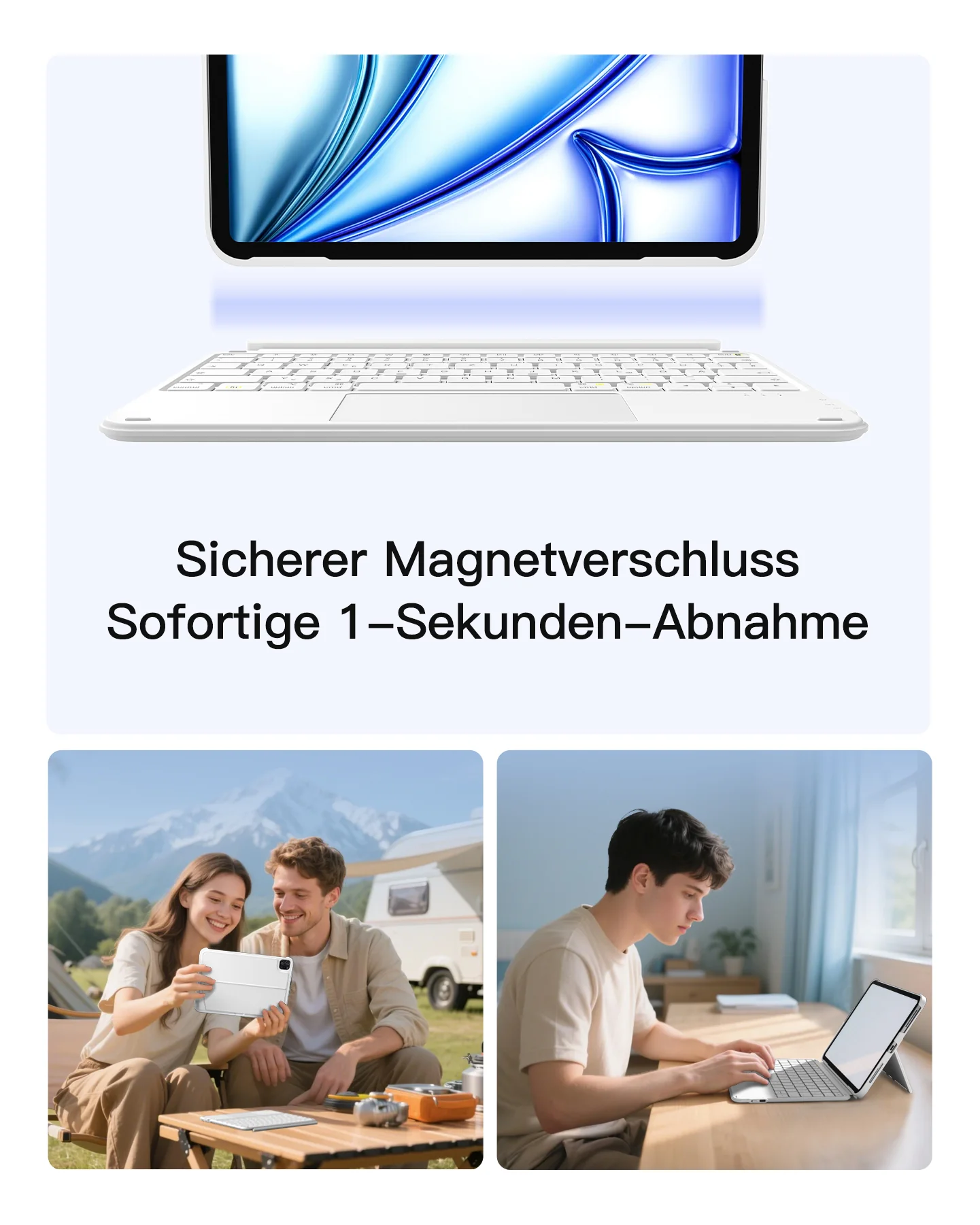 Ultraleicht Tastatur für iPad 11" (A16 2025), iPad 10, iPad Air 11" M4/M3/M2 (2026/2025/2024), iPad Air 5/4, iPad Pro 11" 4/3/2/1, QWERTZ, Acetouch, KB04122 - Image 30