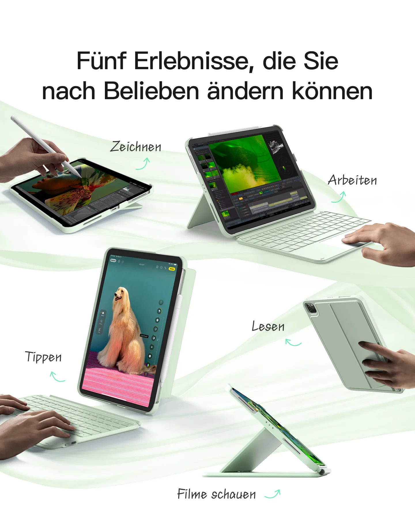Ultraleicht Tastatur für iPad 11" (A16 2025), iPad 10, iPad Air 11" M4/M3/M2 (2026/2025/2024), iPad Air 5/4, iPad Pro 11" 4/3/2/1, QWERTZ, Acetouch, KB04122 - Image 34
