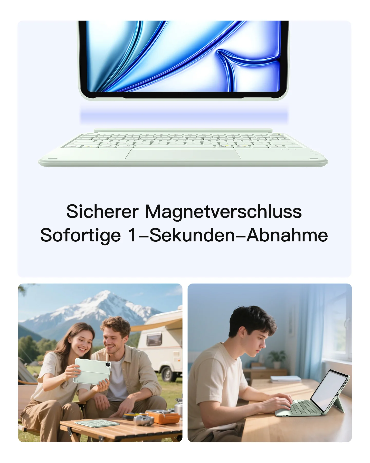 Ultraleicht Tastatur für iPad 11" (A16 2025), iPad 10, iPad Air 11" M4/M3/M2 (2026/2025/2024), iPad Air 5/4, iPad Pro 11" 4/3/2/1, QWERTZ, Acetouch, KB04122 - Image 36