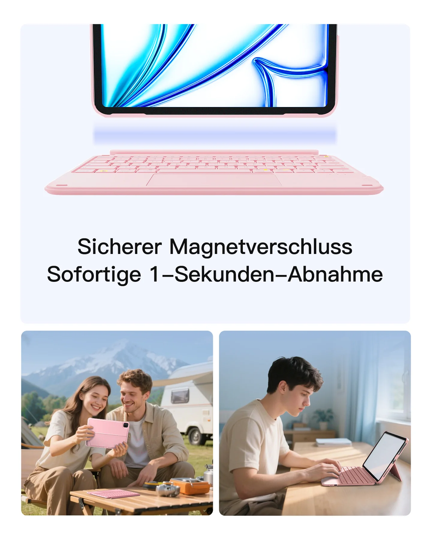 Ultraleicht Tastatur für iPad 11" (A16 2025), iPad 10, iPad Air 11" M4/M3/M2 (2026/2025/2024), iPad Air 5/4, iPad Pro 11" 4/3/2/1, QWERTZ, Acetouch, KB04122 - Image 43
