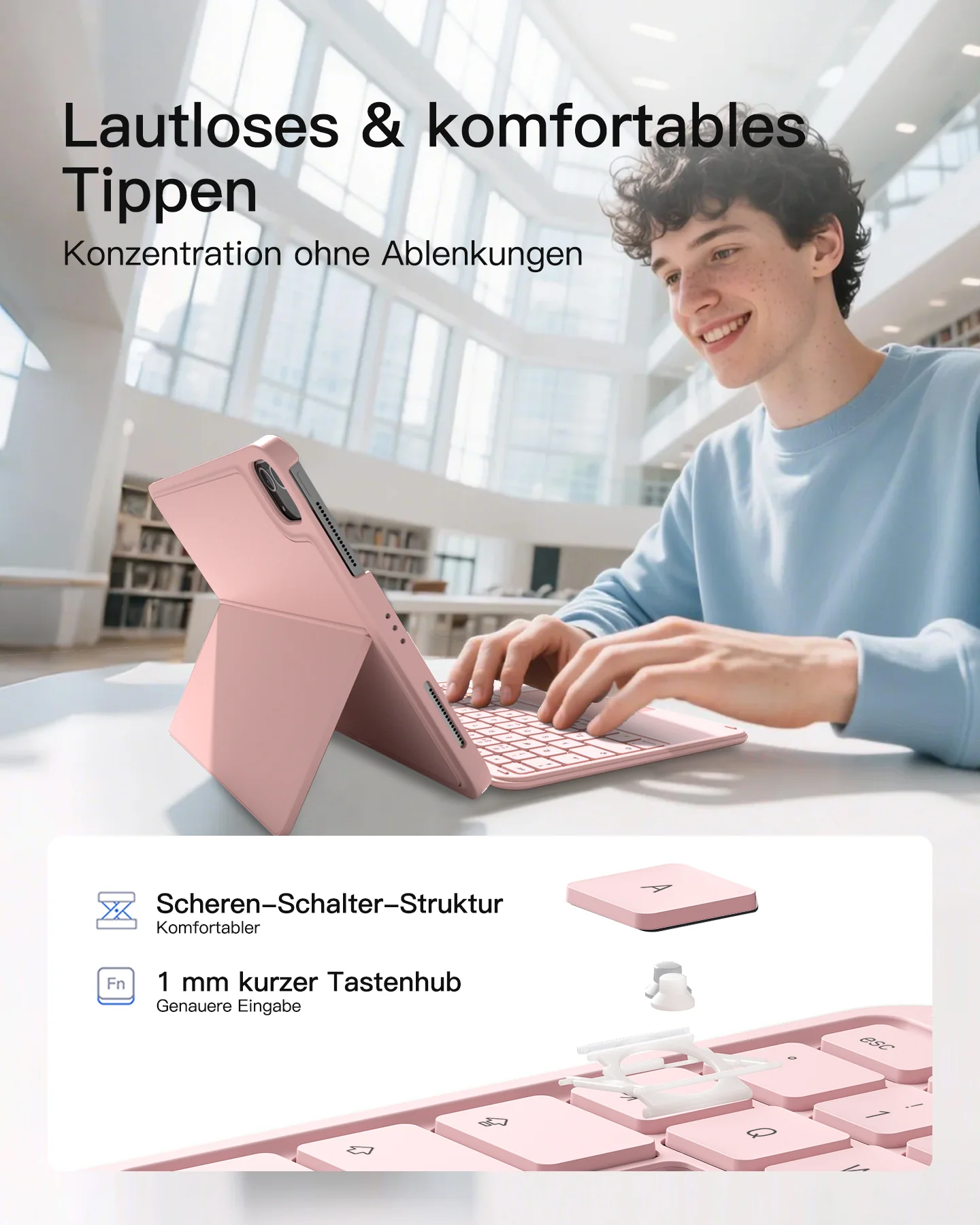 Ultraleicht Tastatur für iPad 11" (A16 2025), iPad 10, iPad Air 11" M4/M3/M2 (2026/2025/2024), iPad Air 5/4, iPad Pro 11" 4/3/2/1, QWERTZ, Acetouch, KB04122 - Image 44