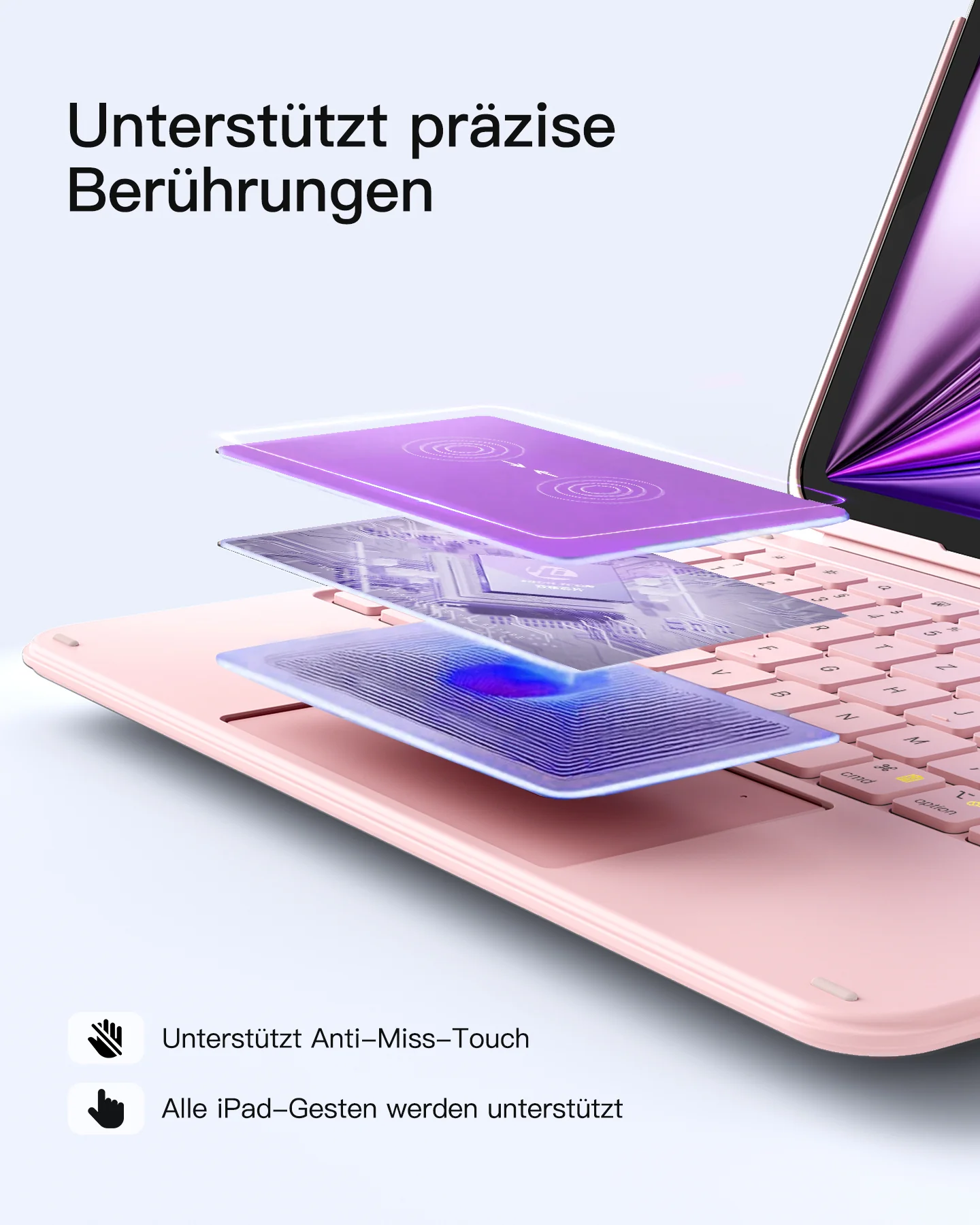 Ultraleicht Tastatur für iPad 11" (A16 2025), iPad 10, iPad Air 11" M4/M3/M2 (2026/2025/2024), iPad Air 5/4, iPad Pro 11" 4/3/2/1, QWERTZ, Acetouch, KB04122 - Image 45