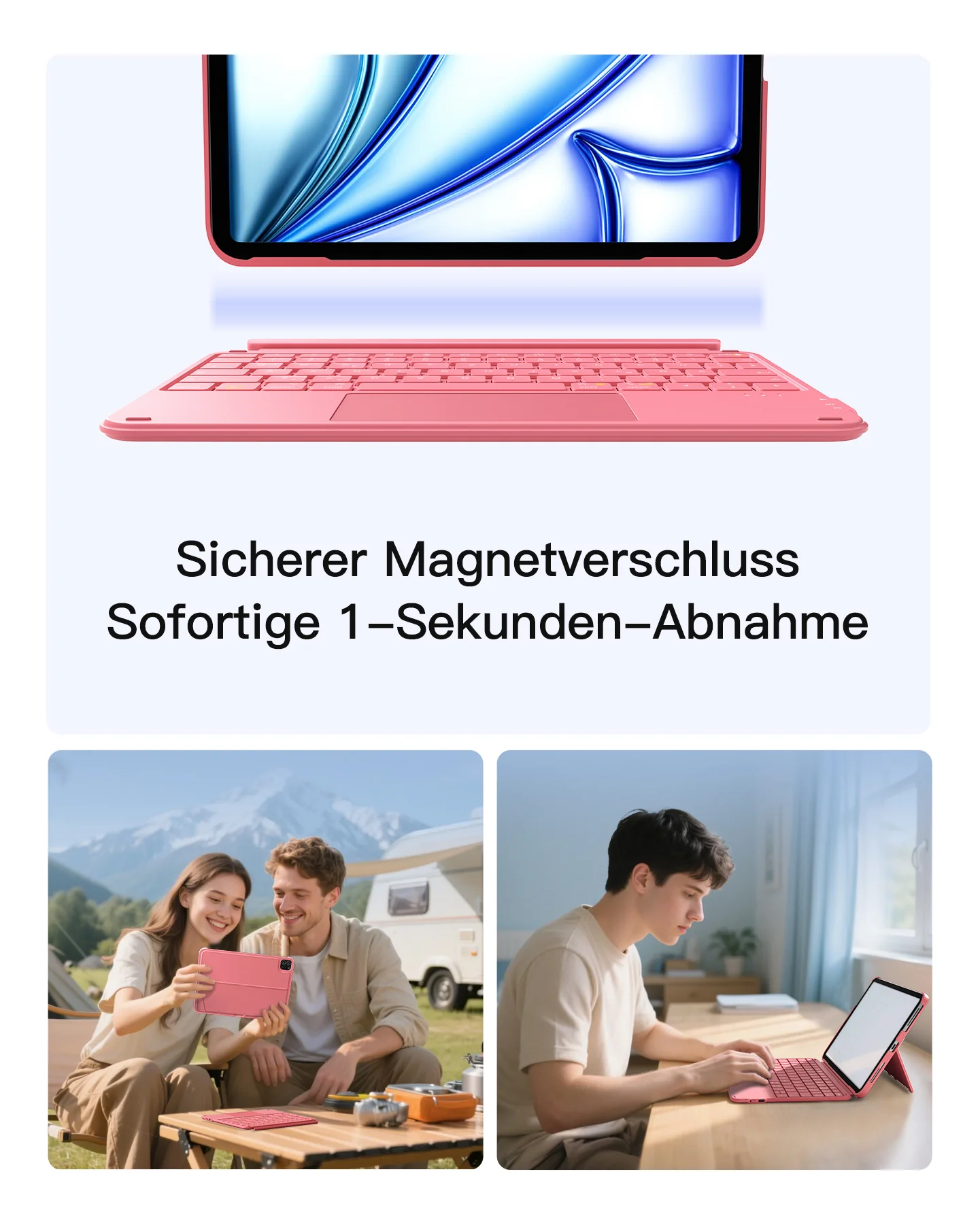 Ultraleicht Tastatur für iPad 11" (A16 2025), iPad 10, iPad Air 11" M4/M3/M2 (2026/2025/2024), iPad Air 5/4, iPad Pro 11" 4/3/2/1, QWERTZ, Acetouch, KB04122 - Image 49