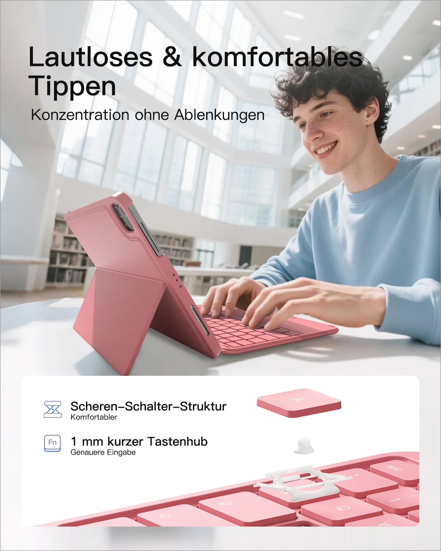 Ultraleicht Tastatur für iPad 11" (A16 2025), iPad 10, iPad Air 11" M4/M3/M2 (2026/2025/2024), iPad Air 5/4, iPad Pro 11" 4/3/2/1, QWERTZ, Acetouch, KB04122 - Image 51