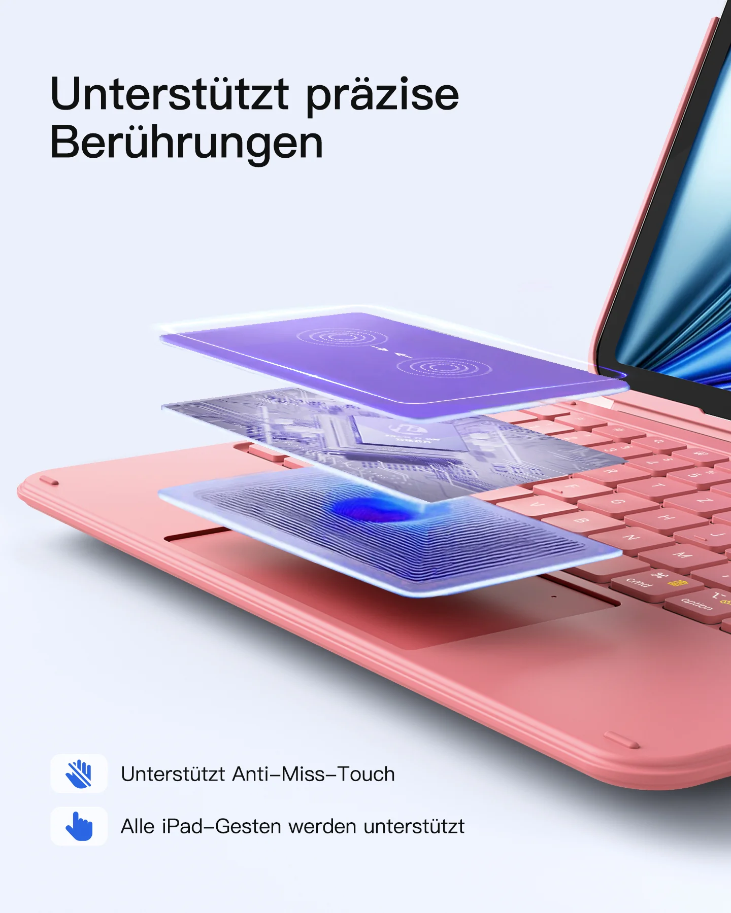 Ultraleicht Tastatur für iPad 11" (A16 2025), iPad 10, iPad Air 11" M4/M3/M2 (2026/2025/2024), iPad Air 5/4, iPad Pro 11" 4/3/2/1, QWERTZ, Acetouch, KB04122 - Image 52
