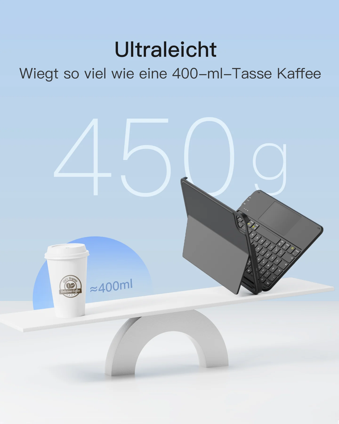 Ultraleicht Tastatur für iPad 11" (A16 2025), iPad 10, iPad Air 11" M4/M3/M2 (2026/2025/2024), iPad Air 5/4, iPad Pro 11" 4/3/2/1, QWERTZ, Acetouch, KB04122 - Image 55