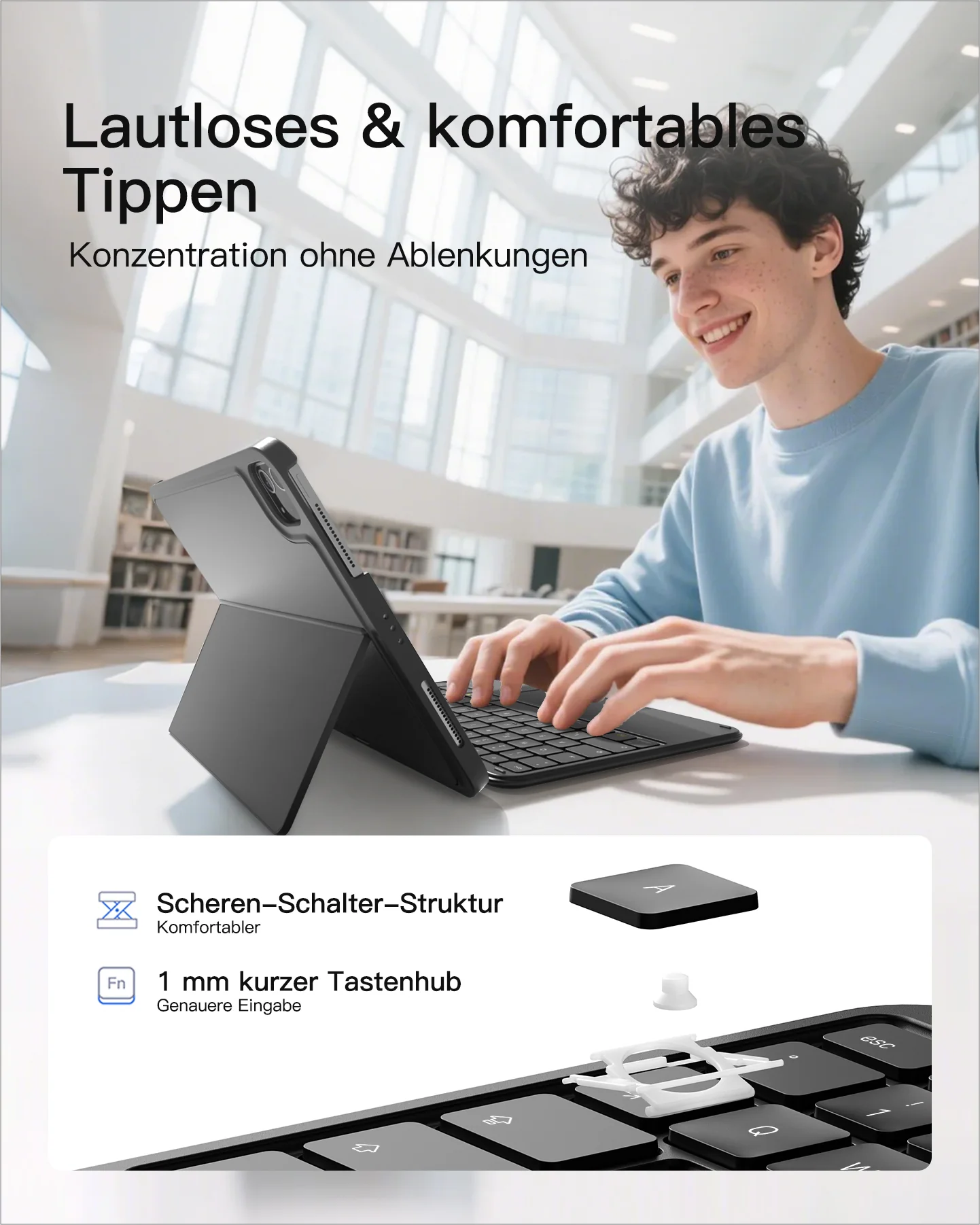 Ultraleicht Tastatur für iPad 11" (A16 2025), iPad 10, iPad Air 11" M4/M3/M2 (2026/2025/2024), iPad Air 5/4, iPad Pro 11" 4/3/2/1, QWERTZ, Acetouch, KB04122 - Image 58