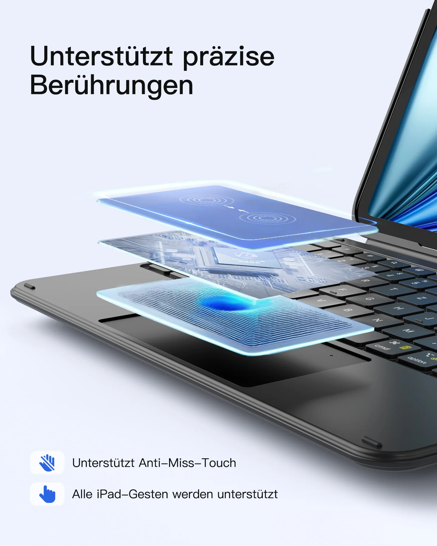 Ultraleicht Tastatur für iPad 11" (A16 2025), iPad 10, iPad Air 11" M4/M3/M2 (2026/2025/2024), iPad Air 5/4, iPad Pro 11" 4/3/2/1, QWERTZ, Acetouch, KB04122 - Image 59