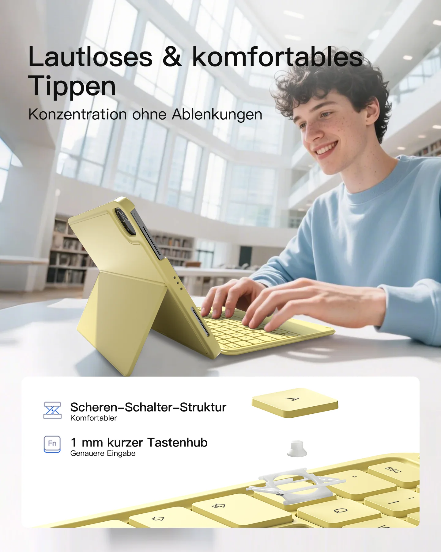 Ultraleicht Tastatur für iPad 11" (A16 2025), iPad 10, iPad Air 11" M4/M3/M2 (2026/2025/2024), iPad Air 5/4, iPad Pro 11" 4/3/2/1, QWERTZ, Acetouch, KB04122 - Image 66