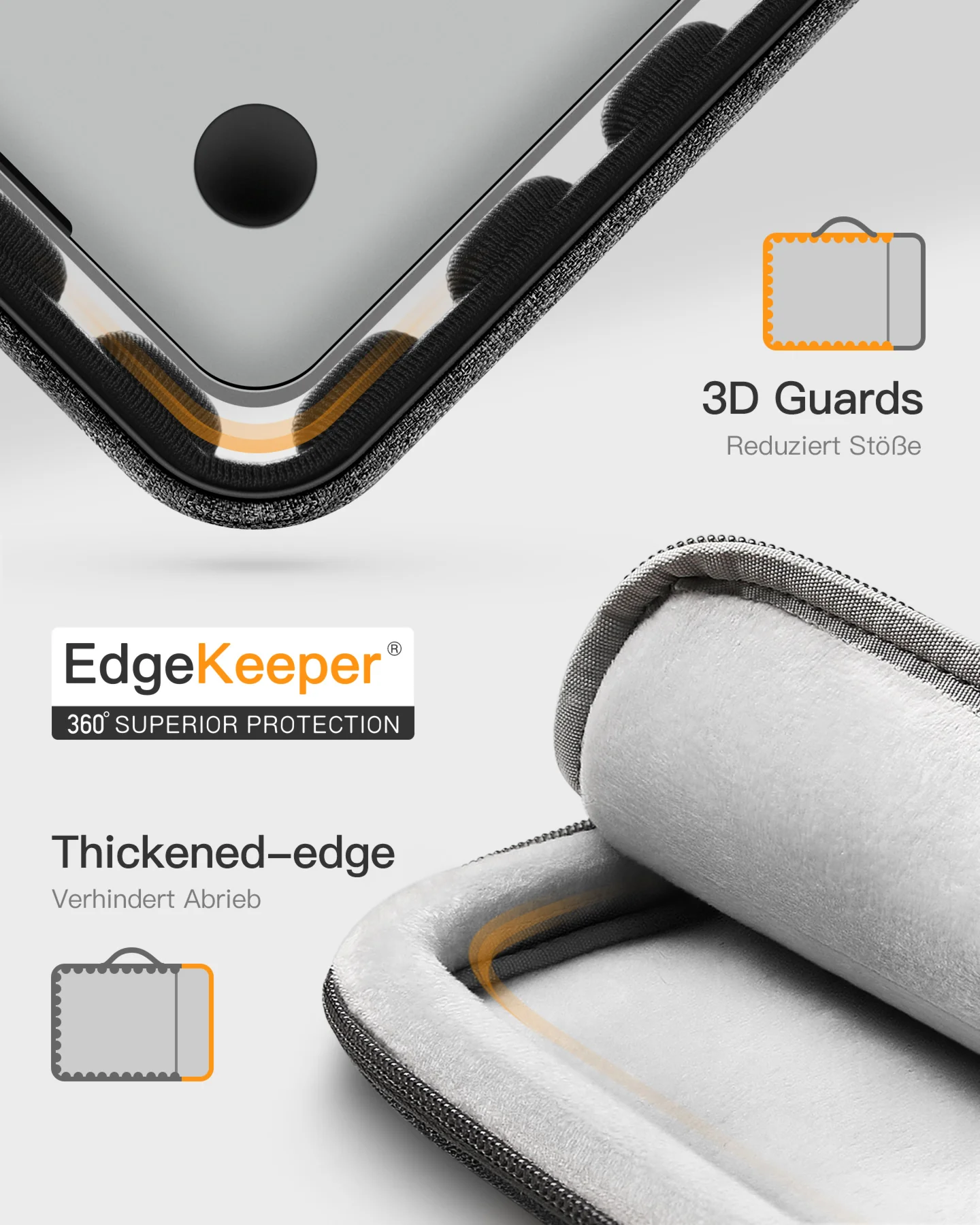 EdgeKeeper 360° Rundumschutz Laptoptasche für 13-16 Zoll Laptops, MacBook Pro, MacBook Air, LB02006/B1 - Image 30