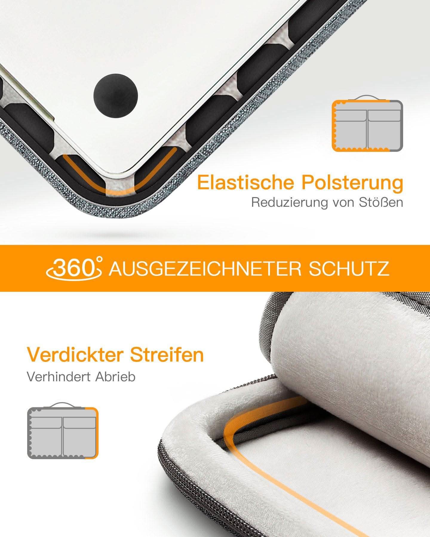 EdgeKeeper 360° Rundumschutz Laptoptasche für 13 Zoll MacBook Air/Pro M2/M1 2022-2012, LB02011 - Image 4