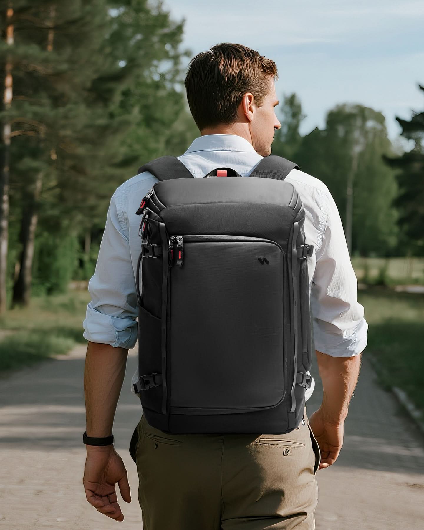 Handgepäck Rucksack 40L, TSA Freundlich Groß Reiserucksack Spritzwassergeschützt Travel Backpack für 17 Zoll Laptop, BPX31 - Image 13