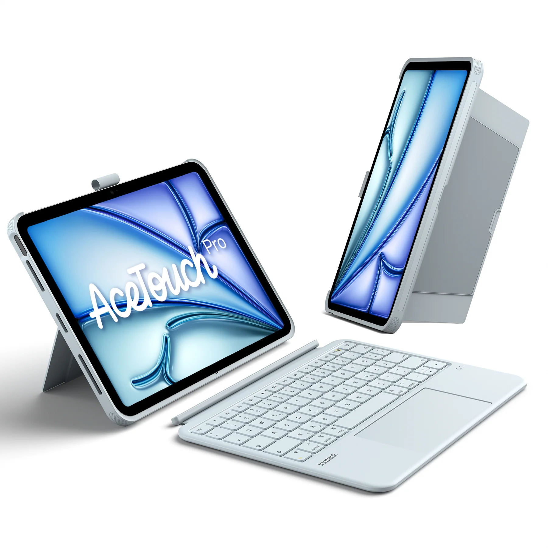 Inateck Abnehmbar Hülle mit Tastatur für iPad Air 11 Zoll(2026/2025/2024), iPad Air 5/4,für iPad Pro 11 Zoll, QWERTZ, AceTouch Pro, KB403-11A | Red Dot Design Award 2026 - Image 15