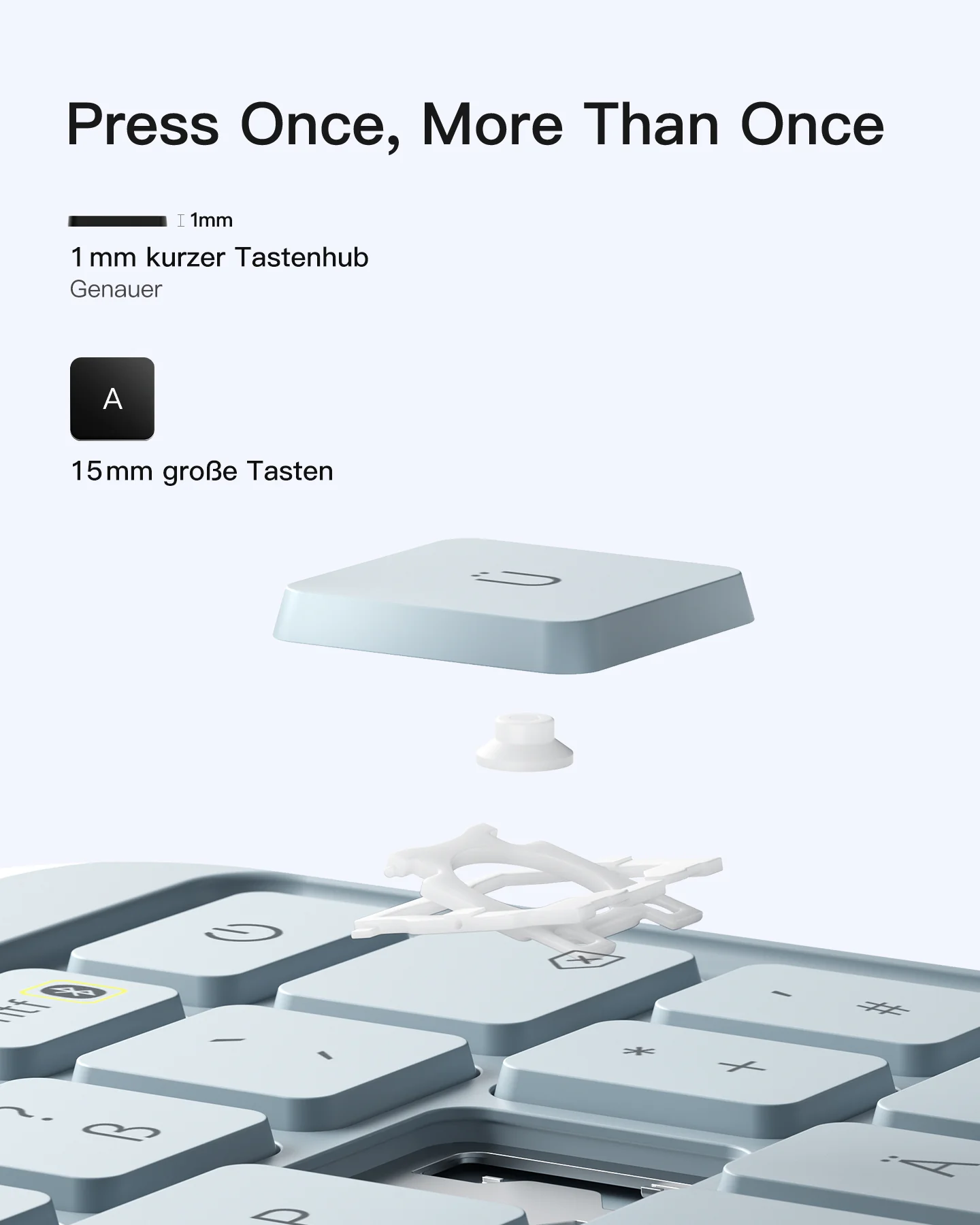 Inateck Abnehmbar Hülle mit Tastatur für iPad Air 11 Zoll(2026/2025/2024), iPad Air 5/4,für iPad Pro 11 Zoll, QWERTZ, AceTouch Pro, KB403-11A | Red Dot Design Award 2026 - Image 19