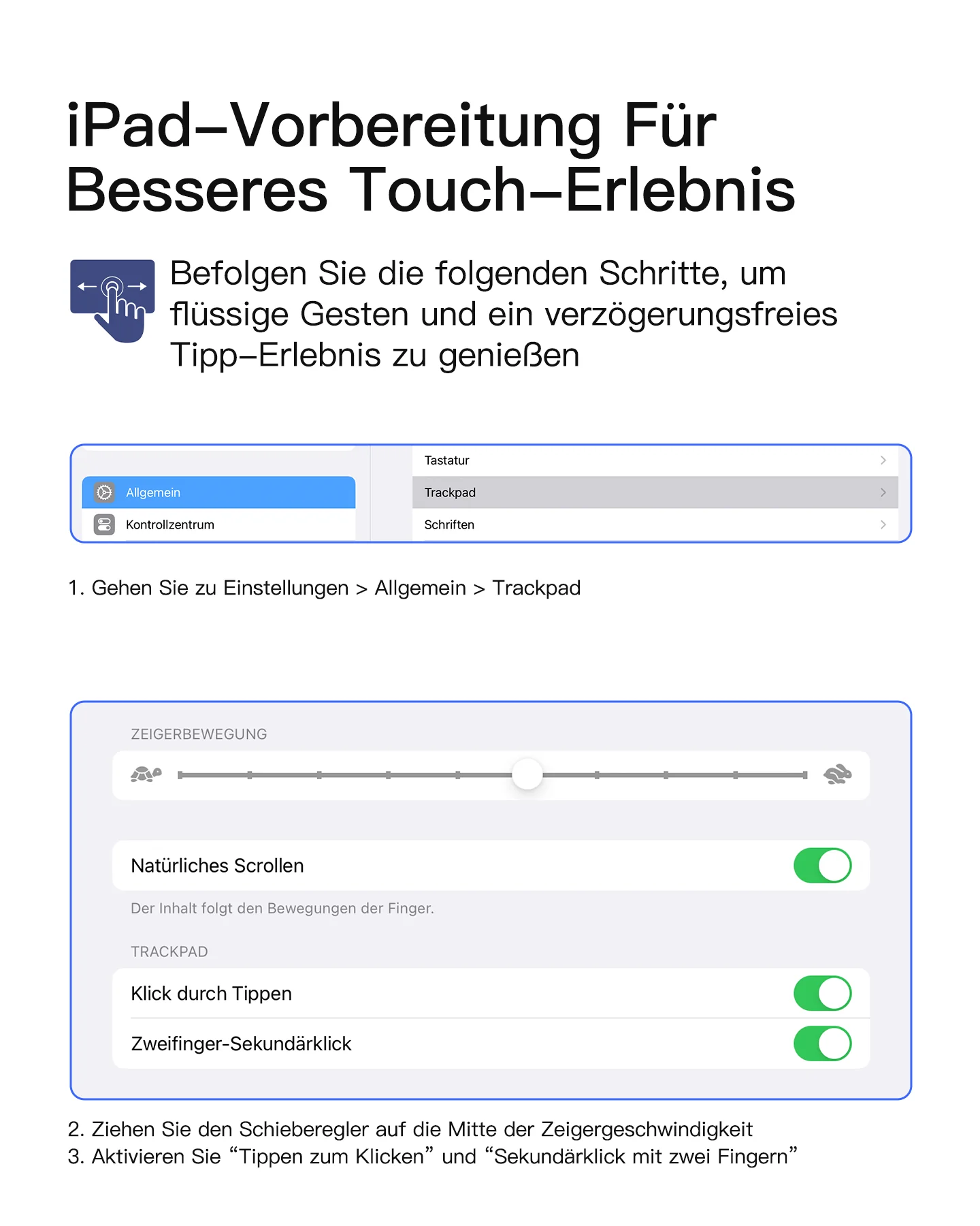 Inateck Abnehmbar Tastatur Hülle Kompatibel mit iPad Pro 13" (2025/2024) M5/M4, QWERTZ, AceTouch, KB04122-13P - Image 3