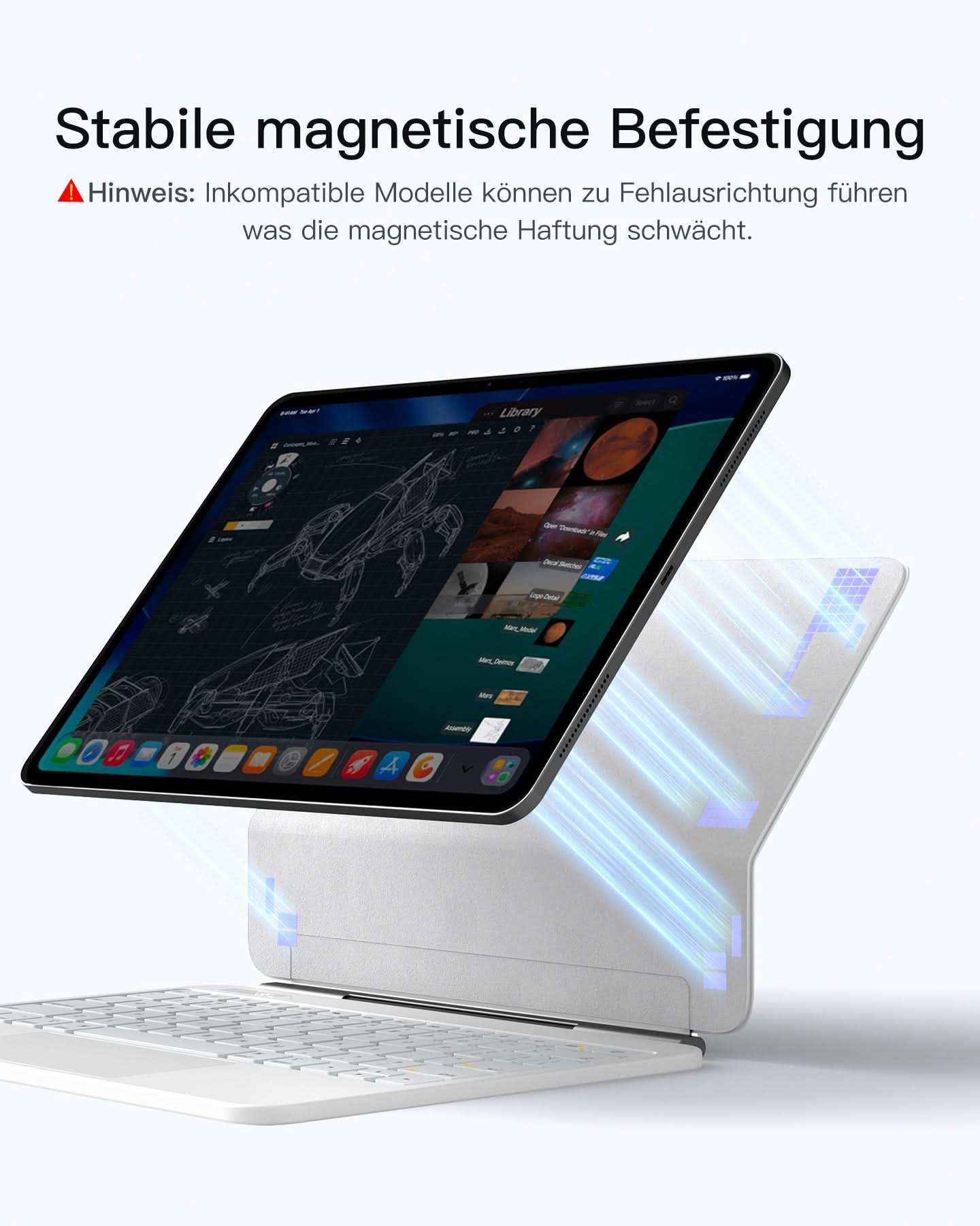 Inateck NeoMagic Magnetische Tastatur Hülle für iPad Air 11 Zoll(2025/2024), Magic Keyboard für iPad Pro 11", KB903-11A - Image 19