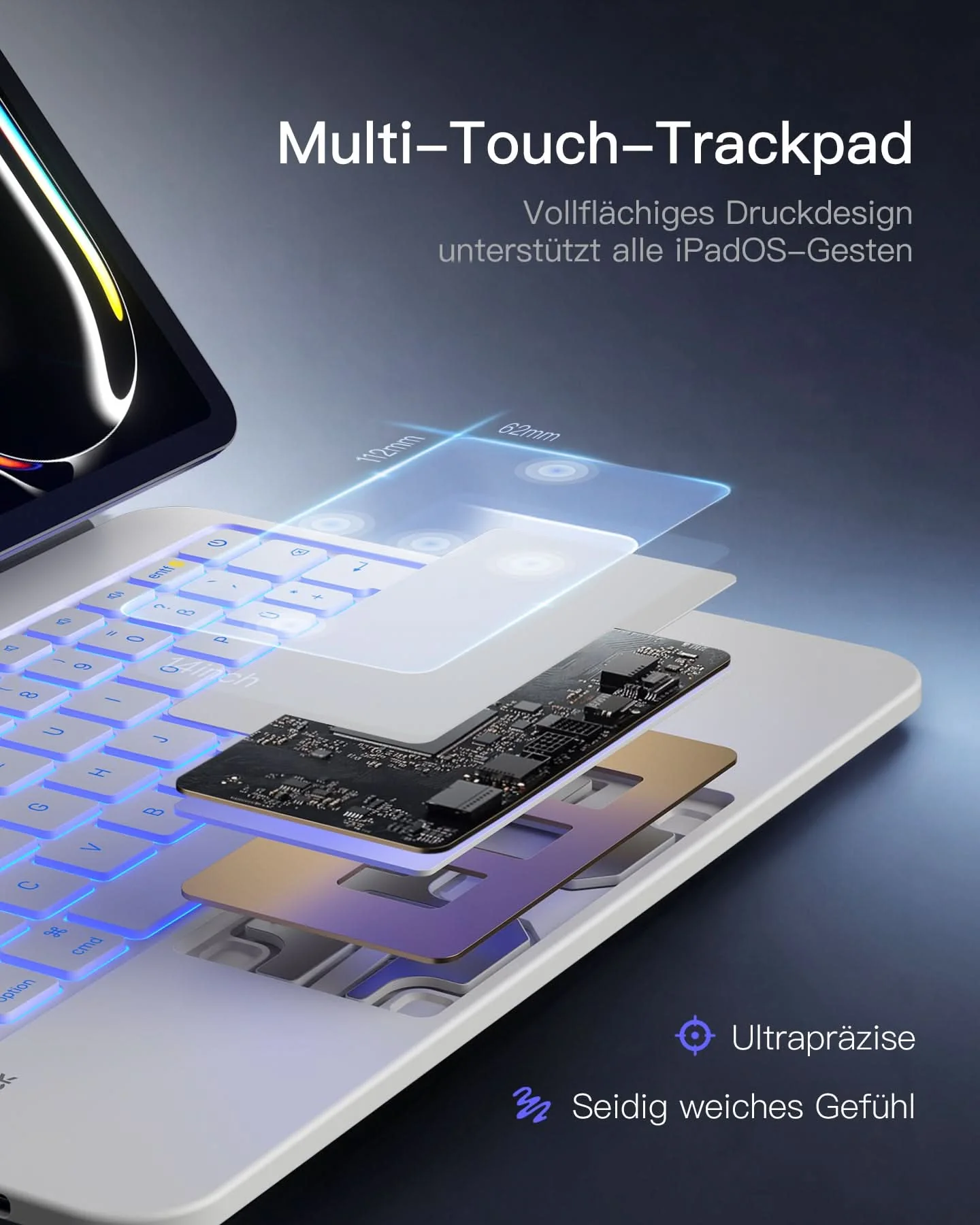 Inateck NeoMagic Magnetische Tastatur Hülle für iPad Air 11 Zoll(2025/2024), Magic Keyboard für iPad Pro 11", KB903-11A - Image 20